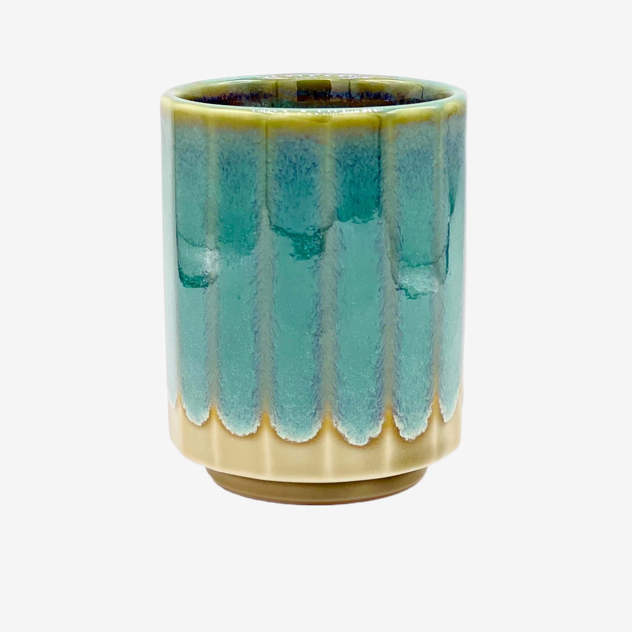 Ao Nagashi Green Yunomi - Japanese Teacup Teaware Inoue Tea