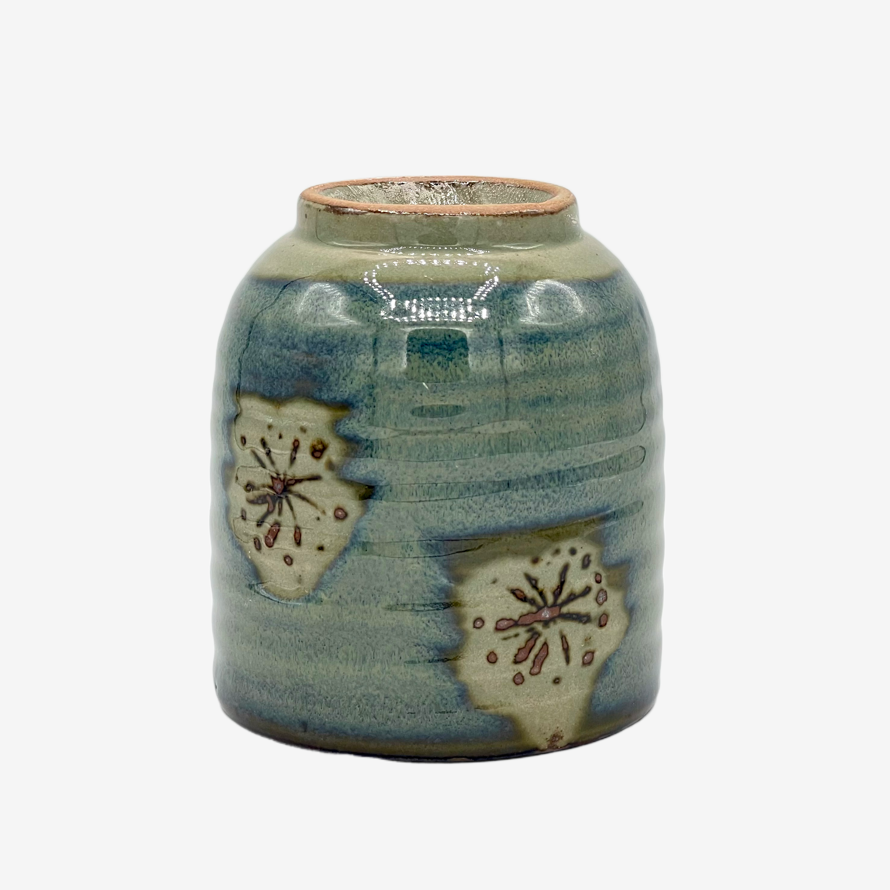 Ume Blue Yunomi - Japanese Teacup Teaware Inoue Tea