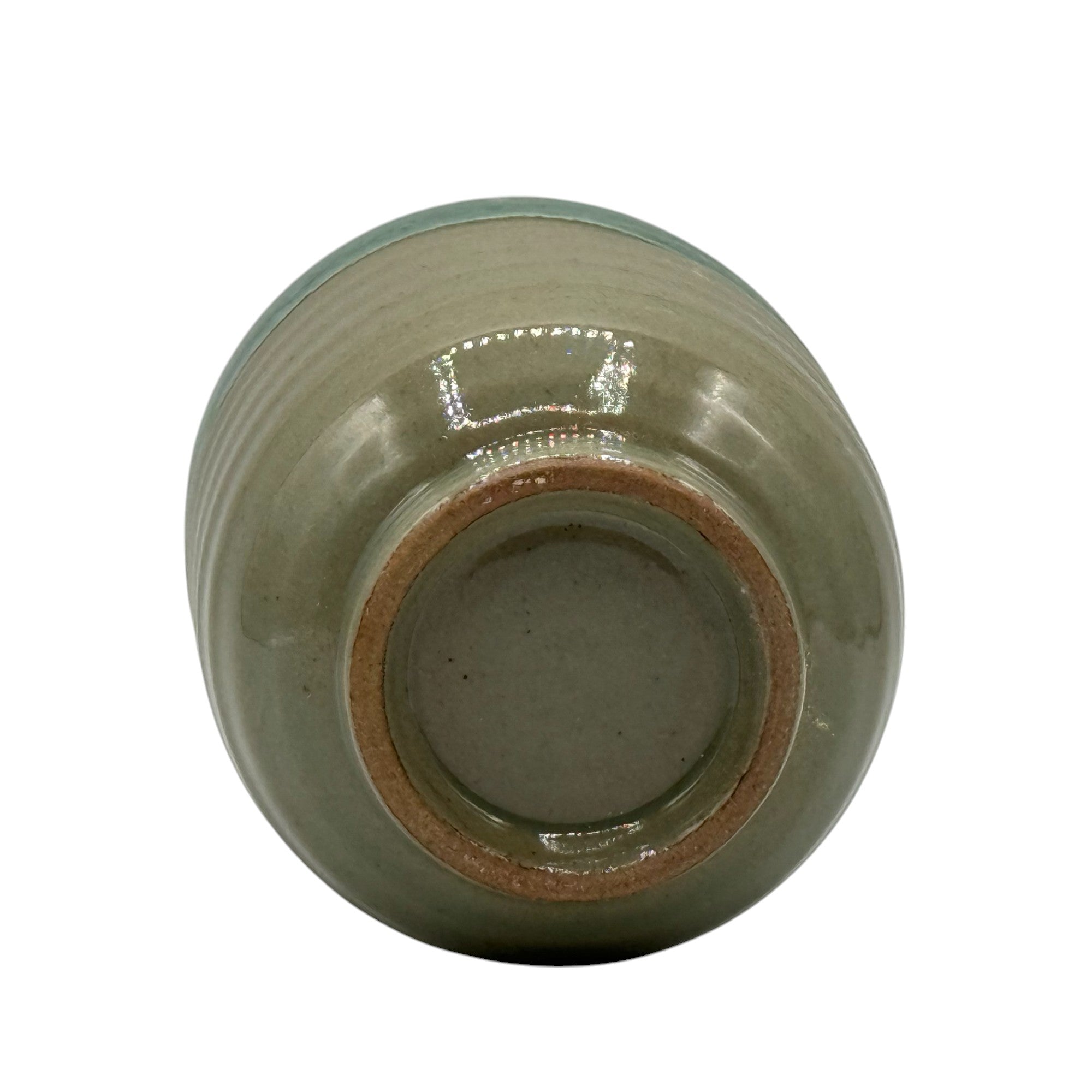 Kama-ryu Green Mino-yaki Yunomi - Japanese Teacup