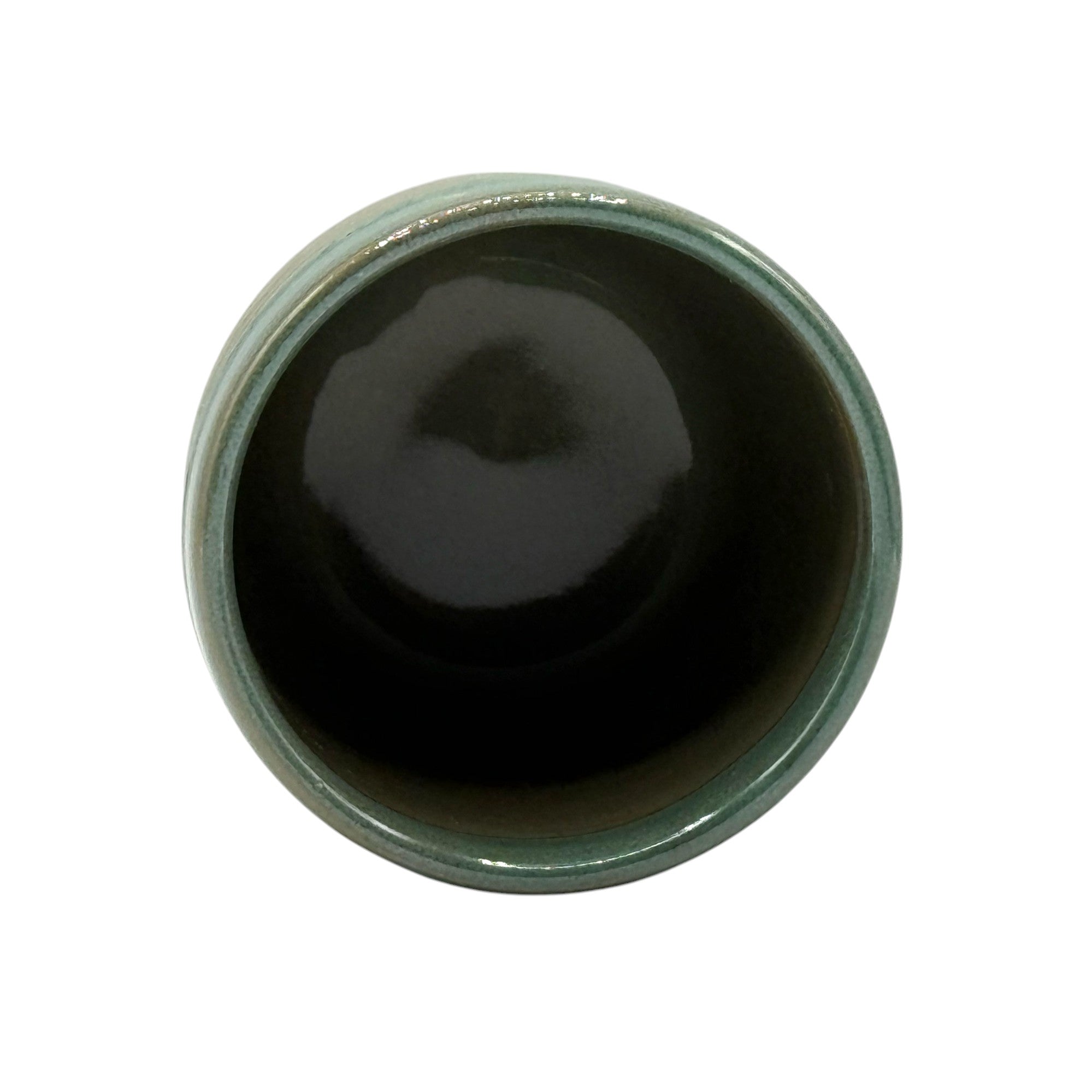 Kama-ryu Green Mino-yaki Yunomi - Japanese Teacup