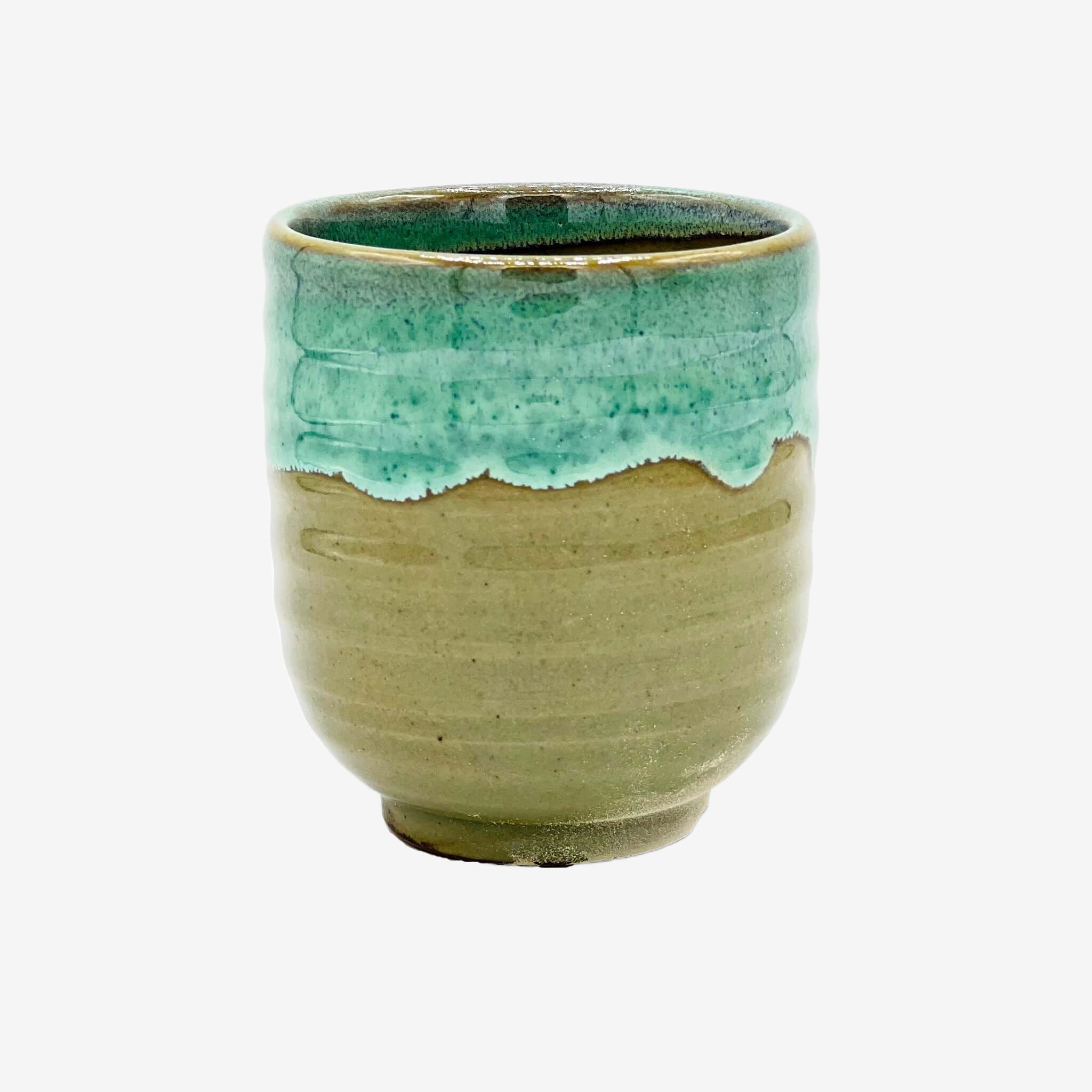 Kama-ryū Green Yunomi - Japanese Teacup Teaware Inoue Tea