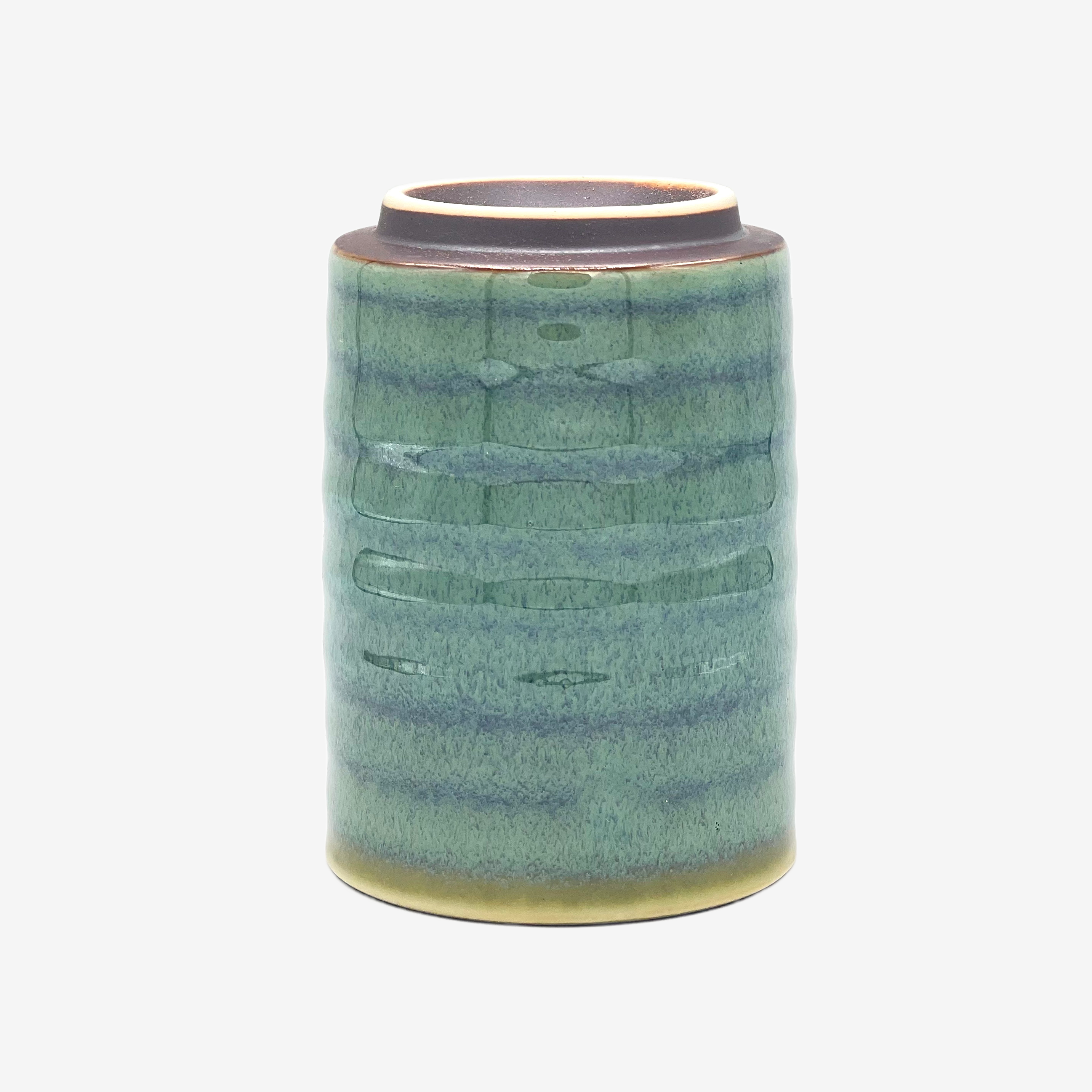 Hiwa Rokubei Green Yunomi - Japanese Teacup Teaware Inoue Tea