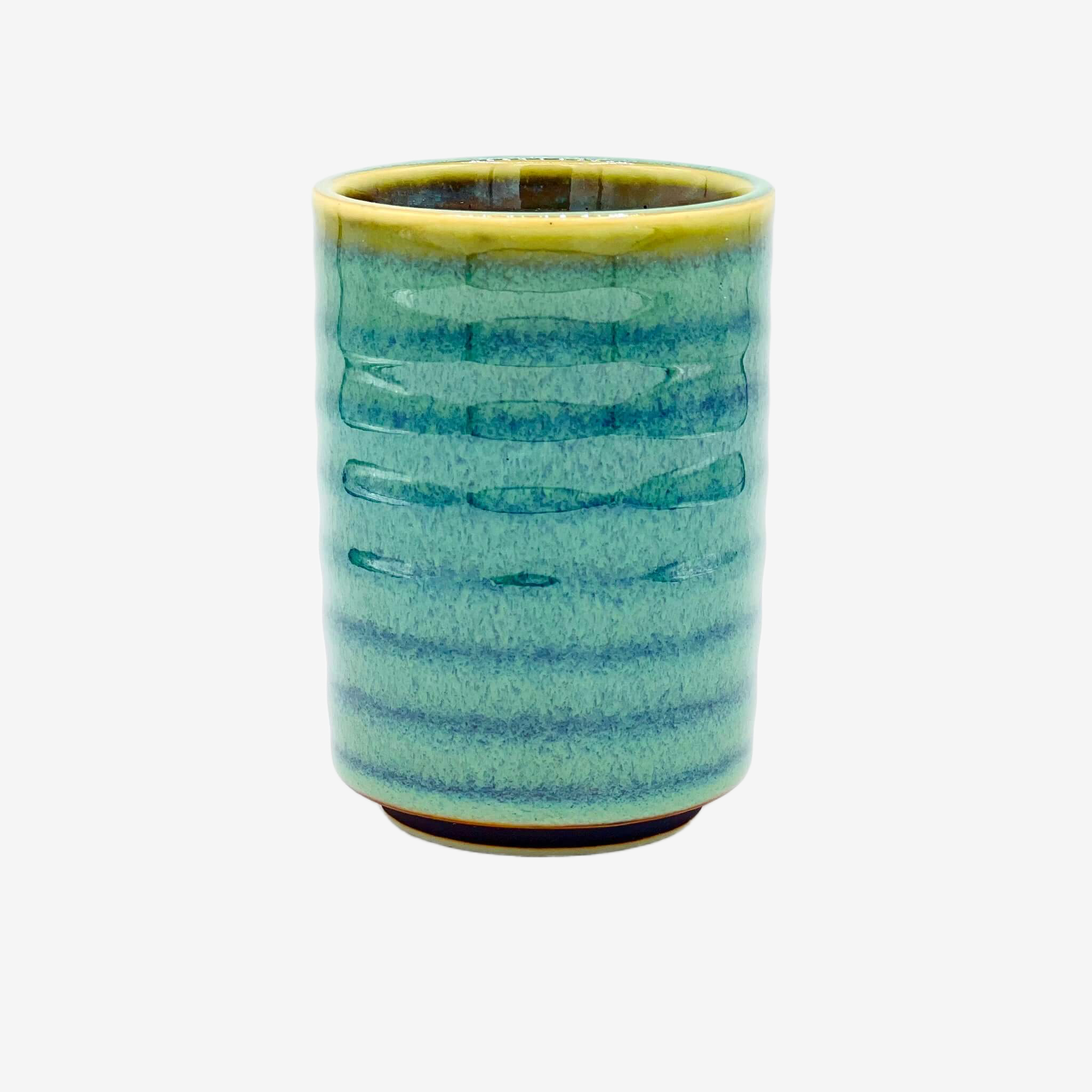 Hiwa Rokubei Green Yunomi - Japanese Teacup Teaware Inoue Tea