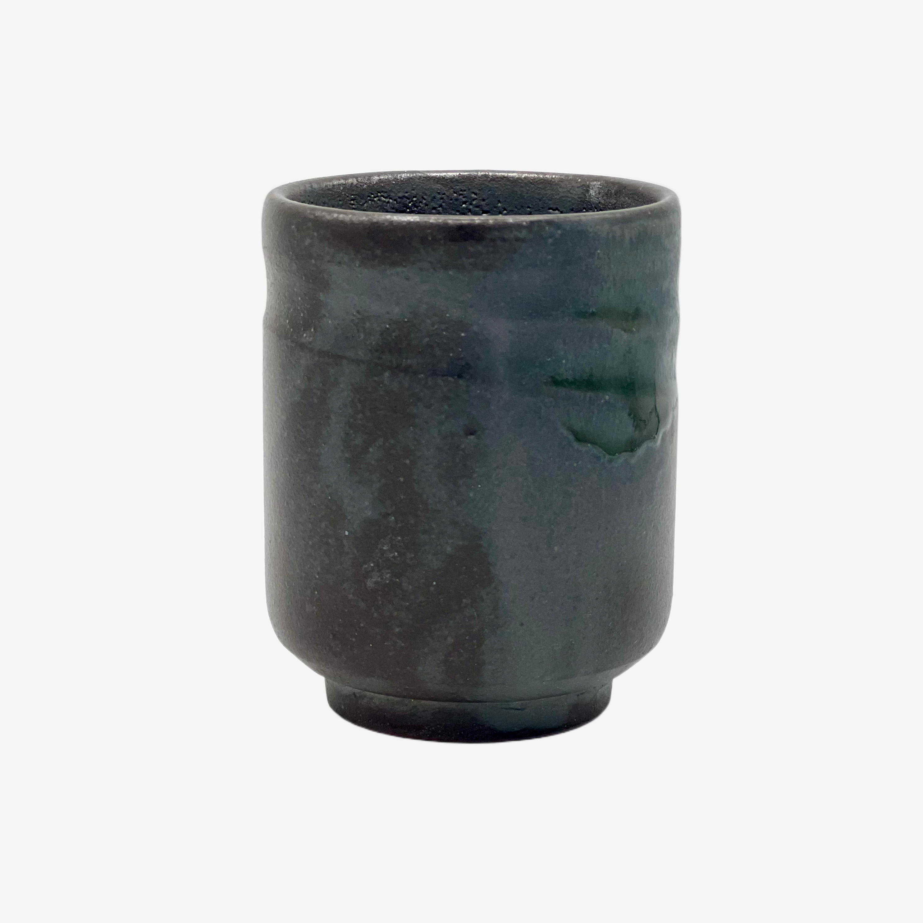 Bizen Black Yunomi - Japanese Teacup Teaware Inoue Tea