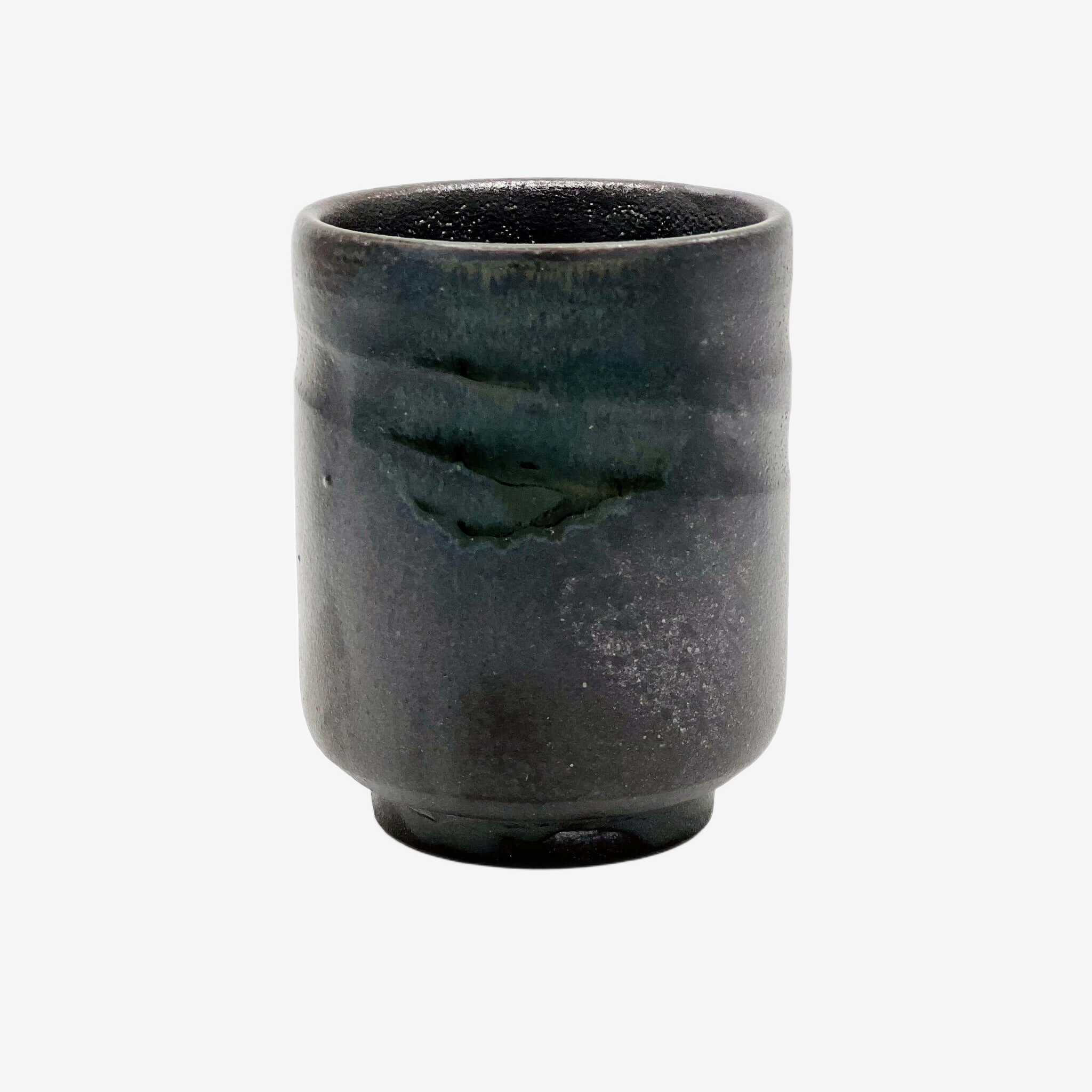 Bizen Black Yunomi - Japanese Teacup Teaware Inoue Tea