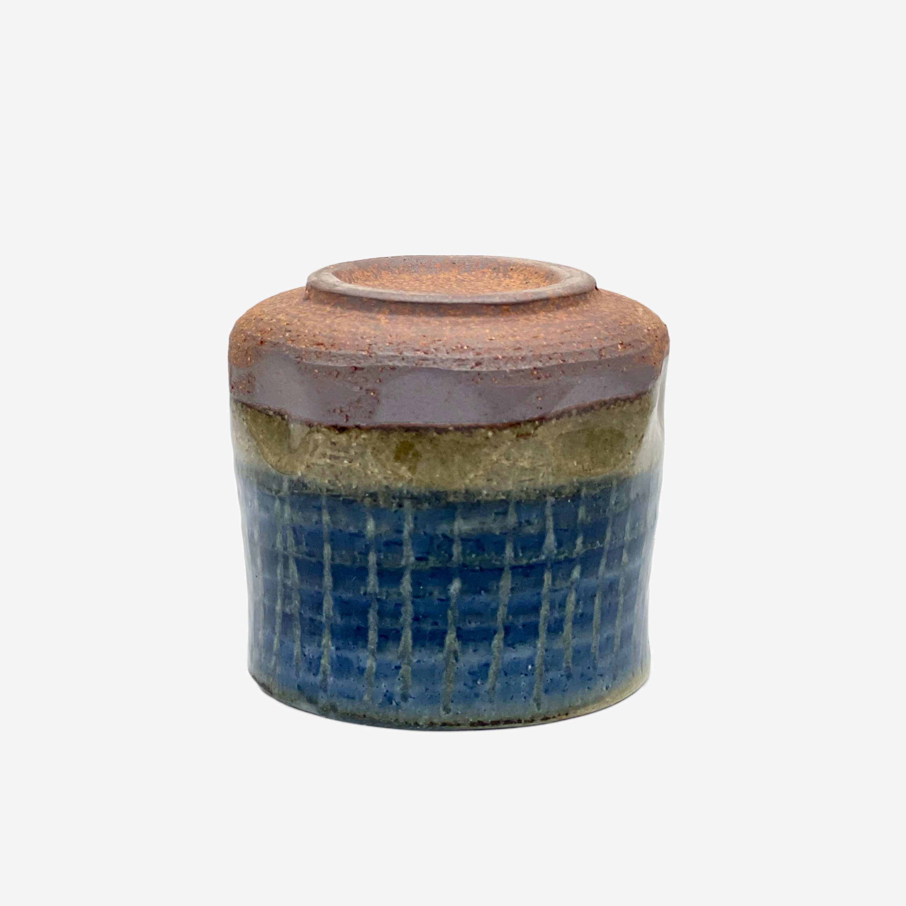Ho Tokusa Blue Yunomi - Japanese Teacup Teaware Inoue Tea
