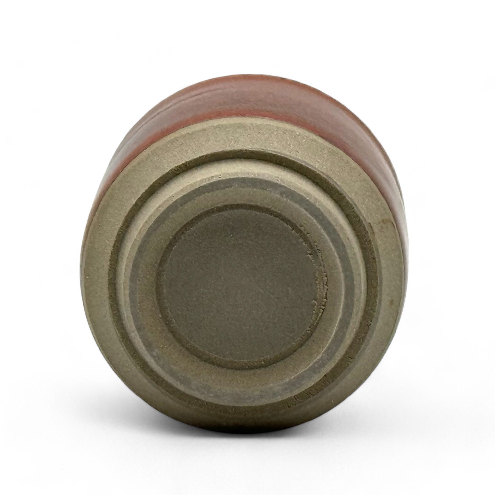 Tetsu Red Mino-yaki Yunomi - Japanese Teacup