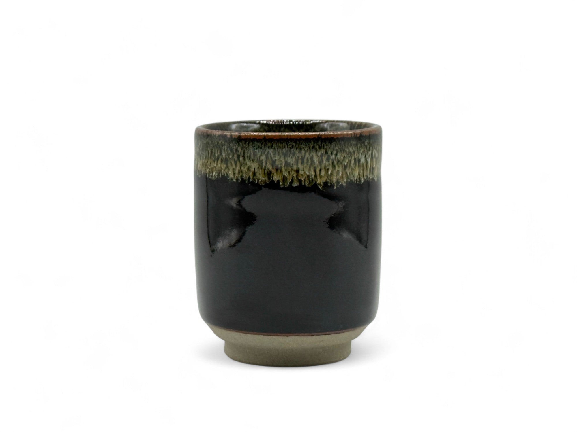 Tetsu Black Mino-yaki Yunomi - Japanese Teacup