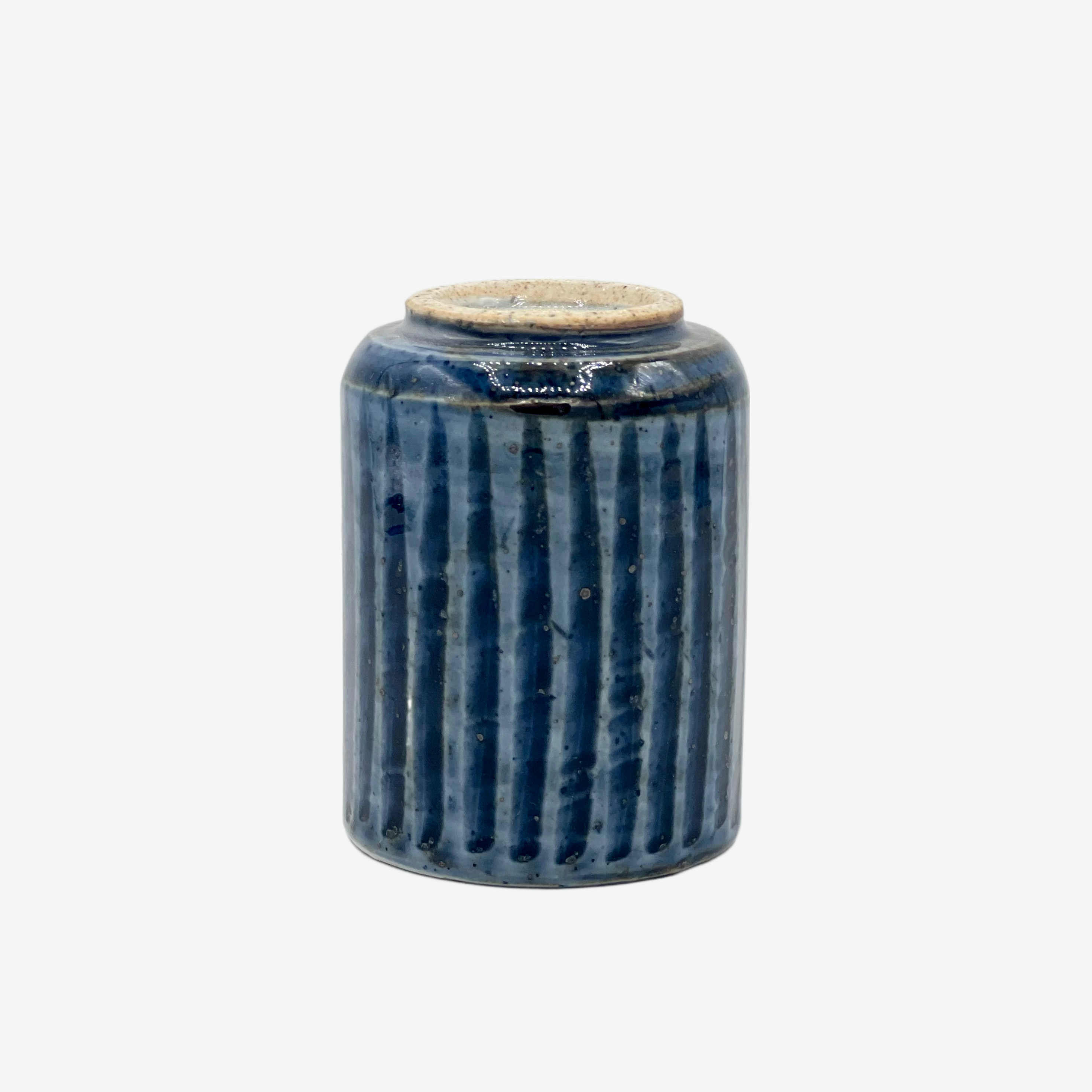 Ishiyaki Blue Yunomi - Japanese Teacup Teaware Inoue Tea