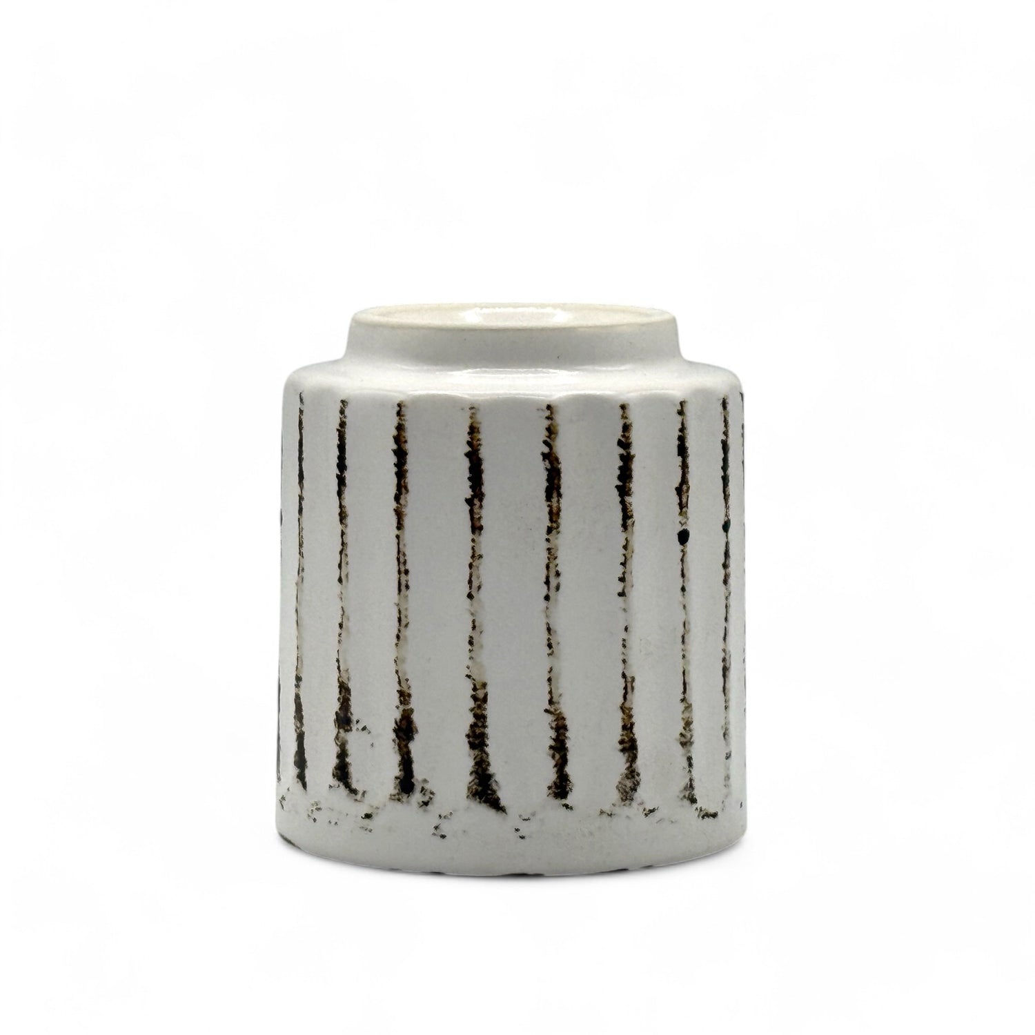 Shinogi Rust White Mino-yaki Yunomi - Japanese Teacup