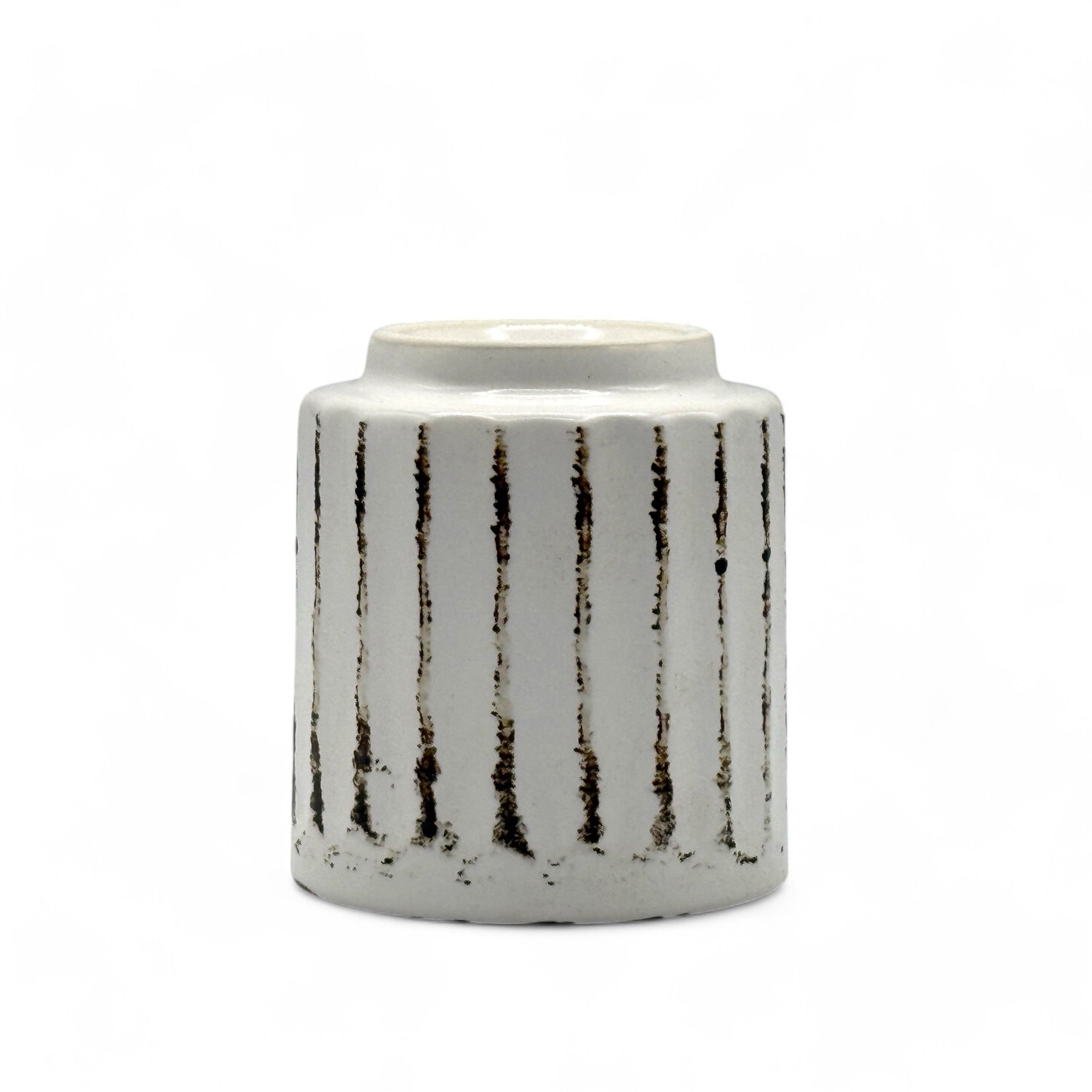 Shinogi Rust White Mino-yaki Yunomi - Japanese Teacup