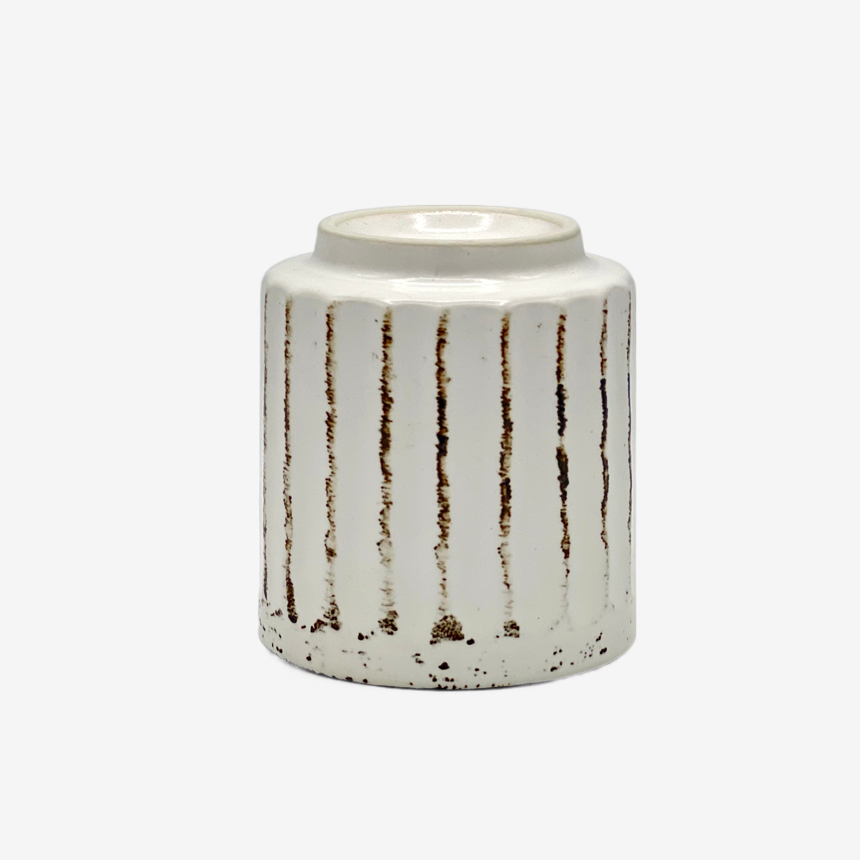 Shinogi Rust White Yunomi - Japanese Teacup Teaware Inoue Tea