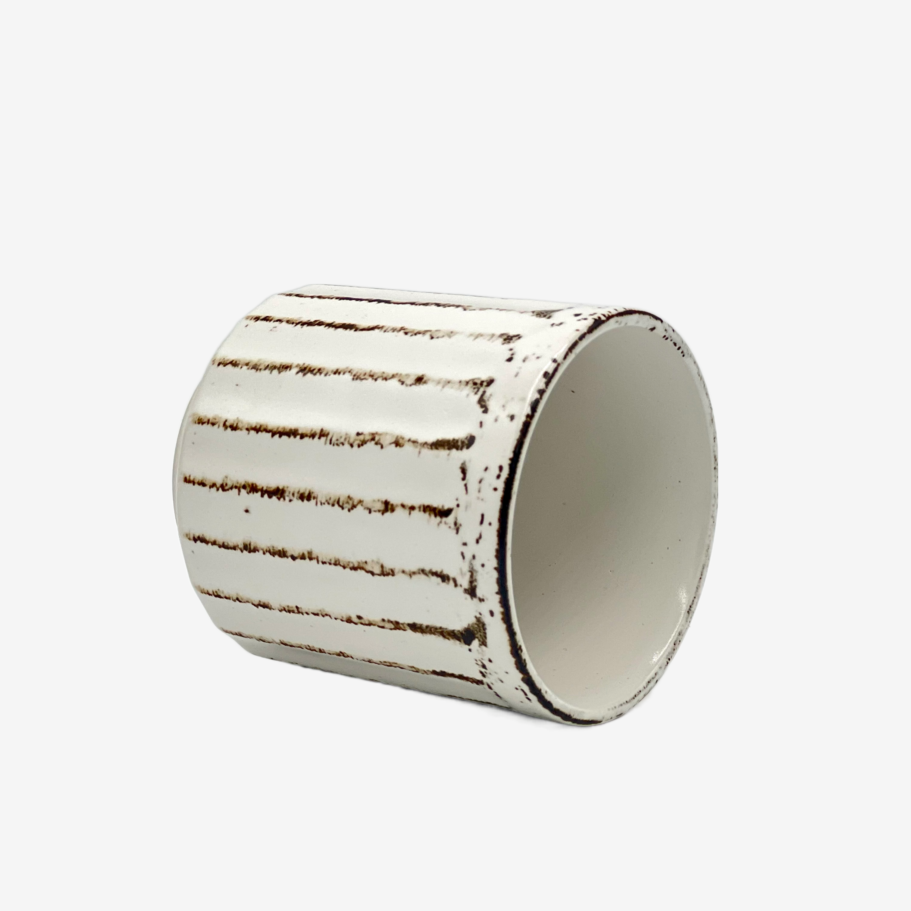 Shinogi Rust White Yunomi - Japanese Teacup Teaware Inoue Tea