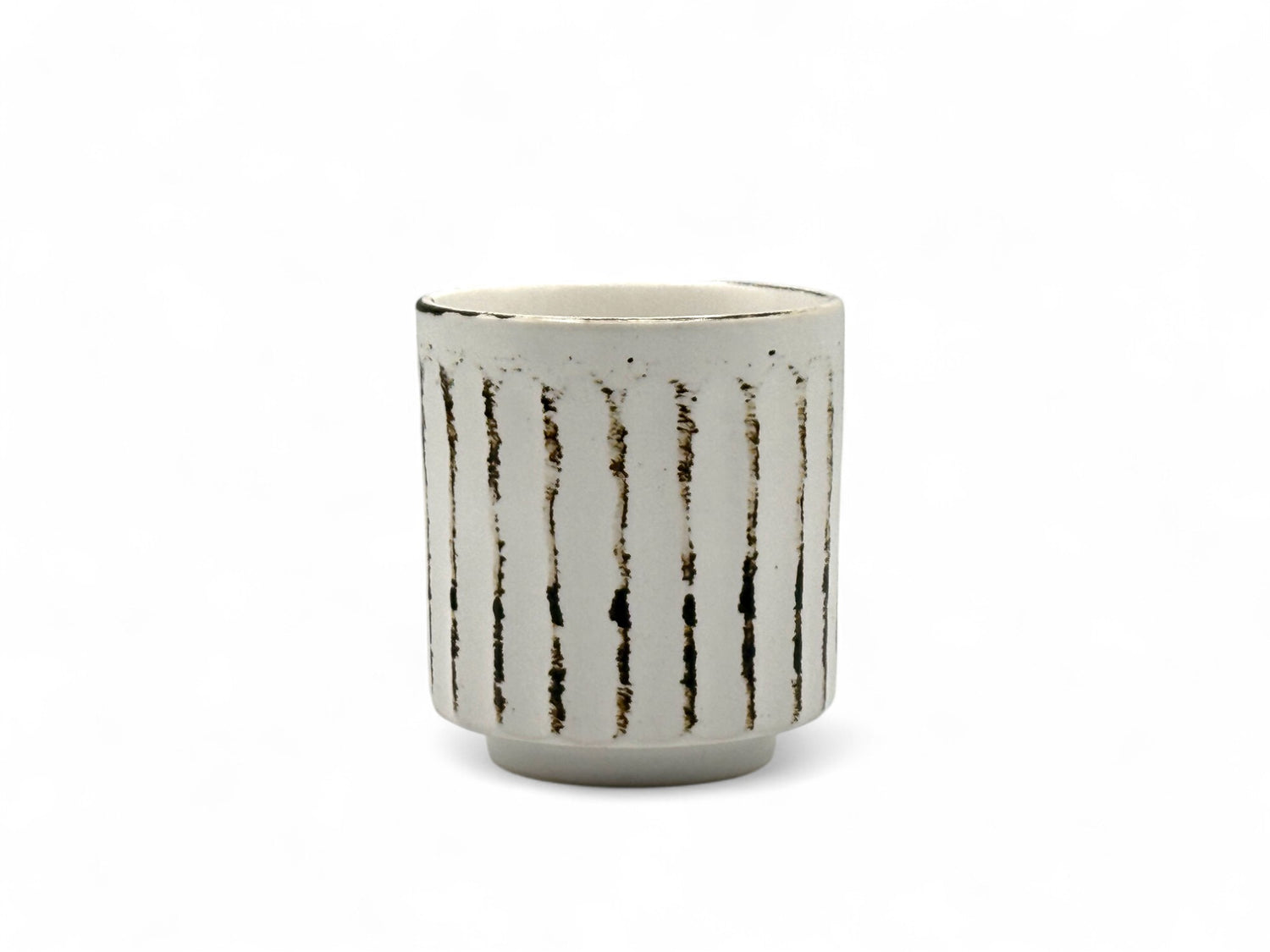 Shinogi Rust White Mino-yaki Yunomi - Japanese Teacup