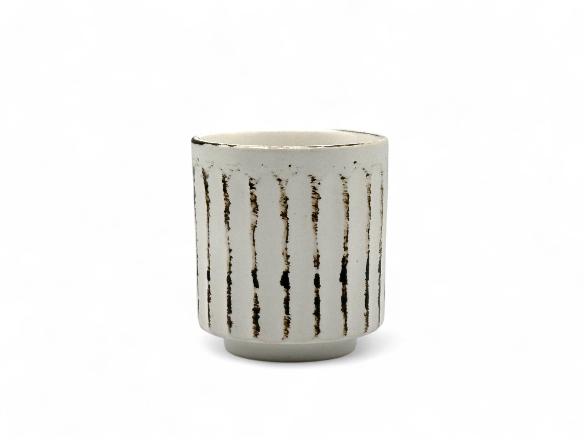 Shinogi Rust White Mino-yaki Yunomi - Japanese Teacup