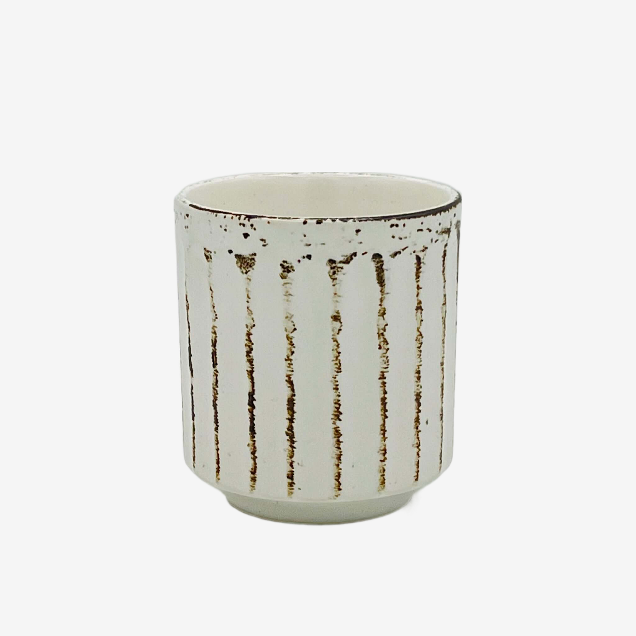 Shinogi Rust White Yunomi - Japanese Teacup Teaware Inoue Tea