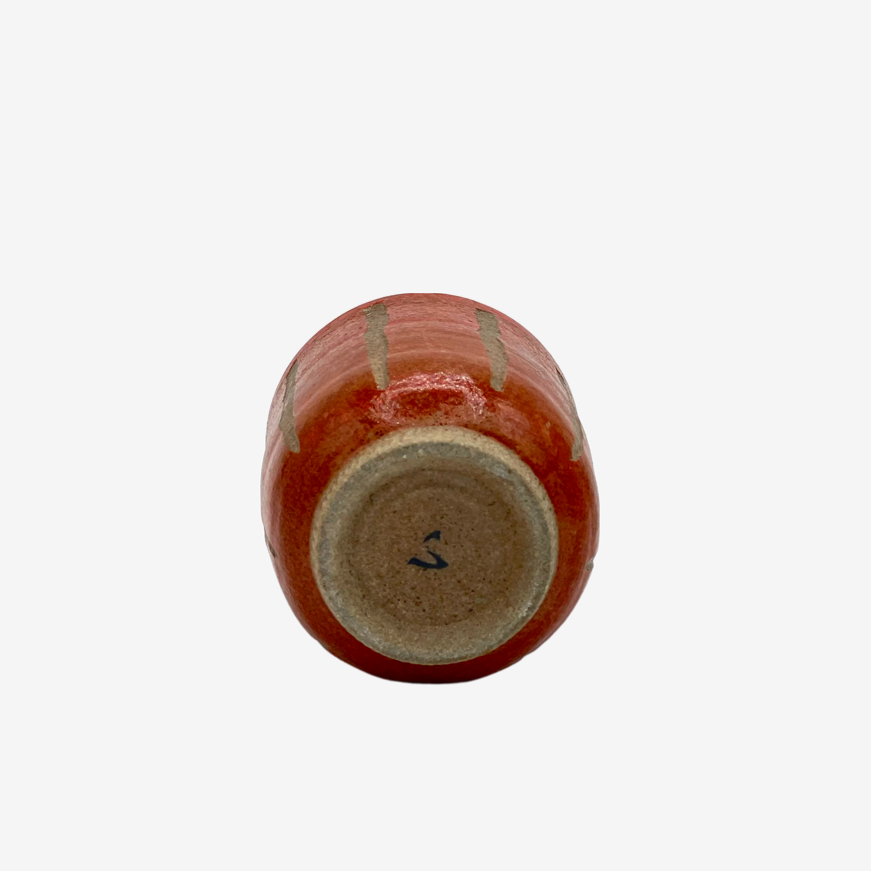 Kodai Tokusa Red Yunomi - Japanese Teacup Teaware Inoue Tea