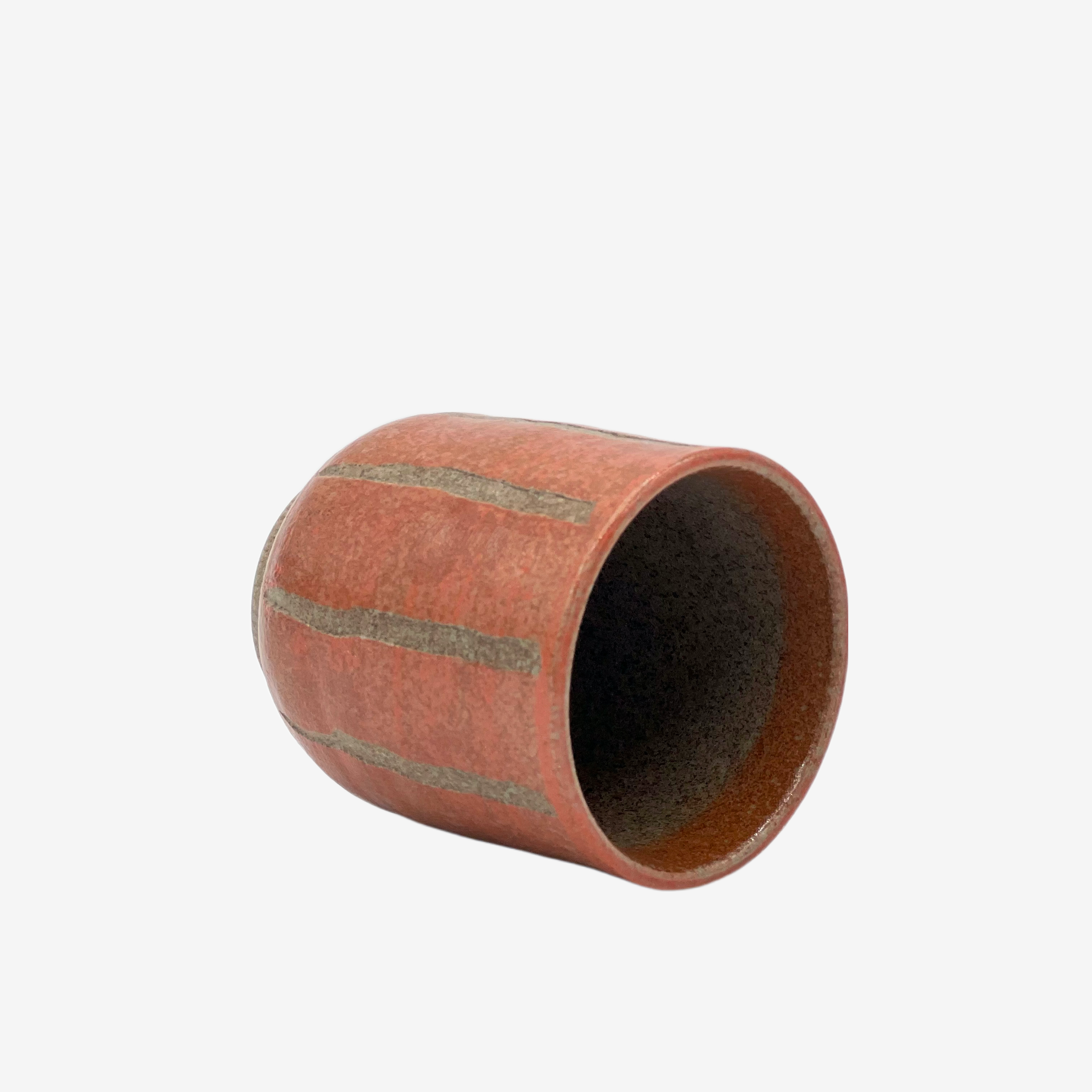 Kodai Tokusa Red Yunomi - Japanese Teacup Teaware Inoue Tea