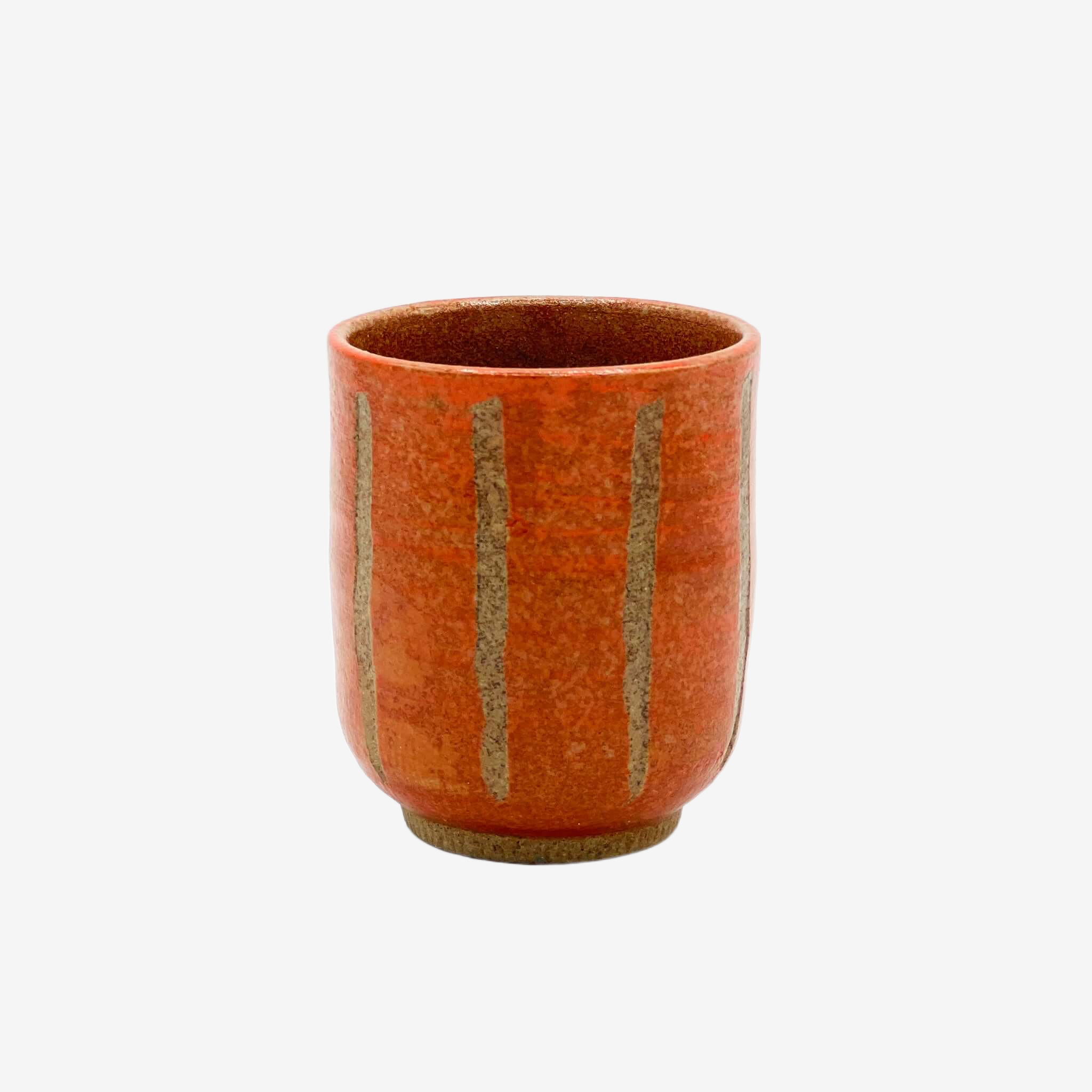 Kodai Tokusa Red Yunomi - Japanese Teacup Teaware Inoue Tea