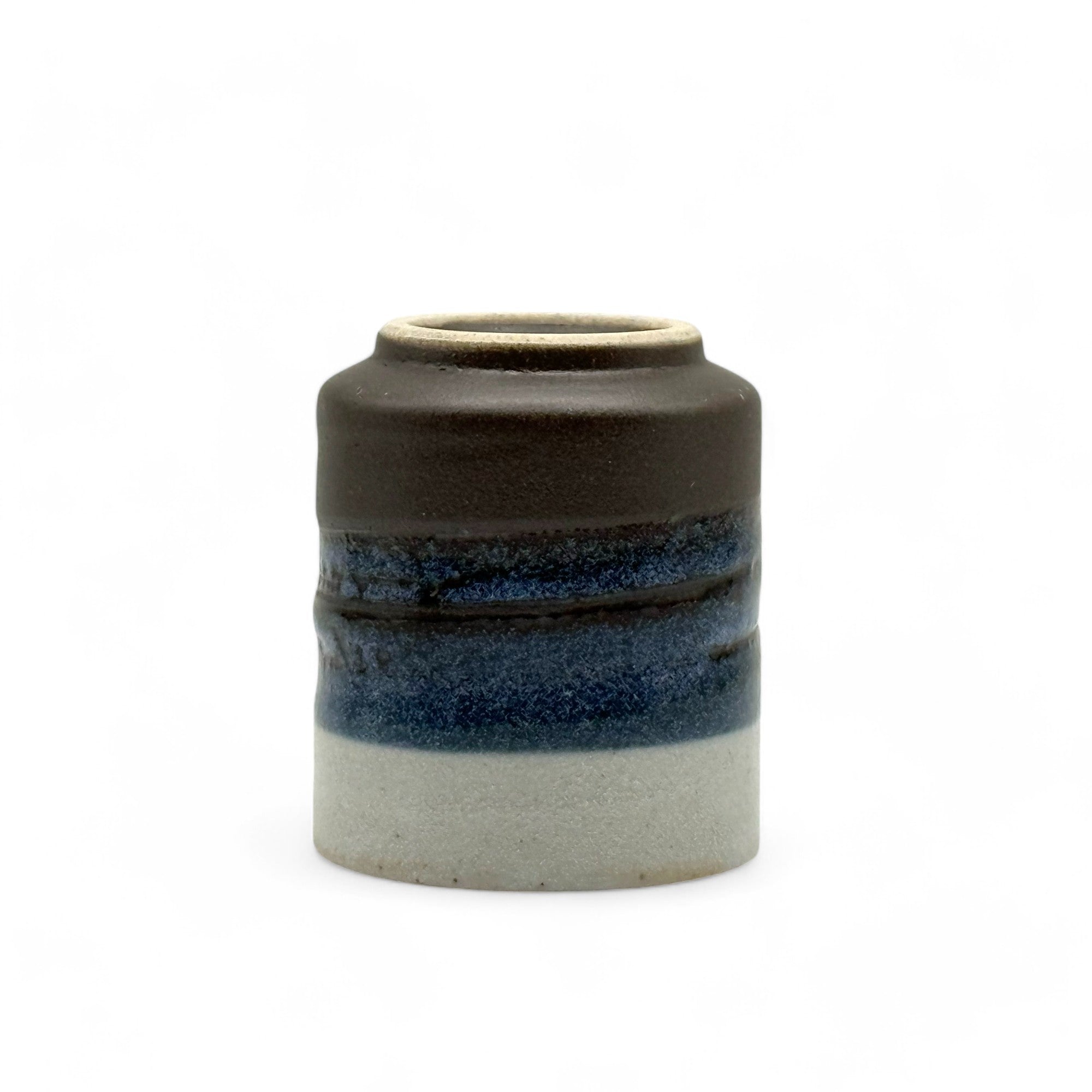 Iga Hatsushimo Blue Mino-yaki Yunomi - Japanese Teacup