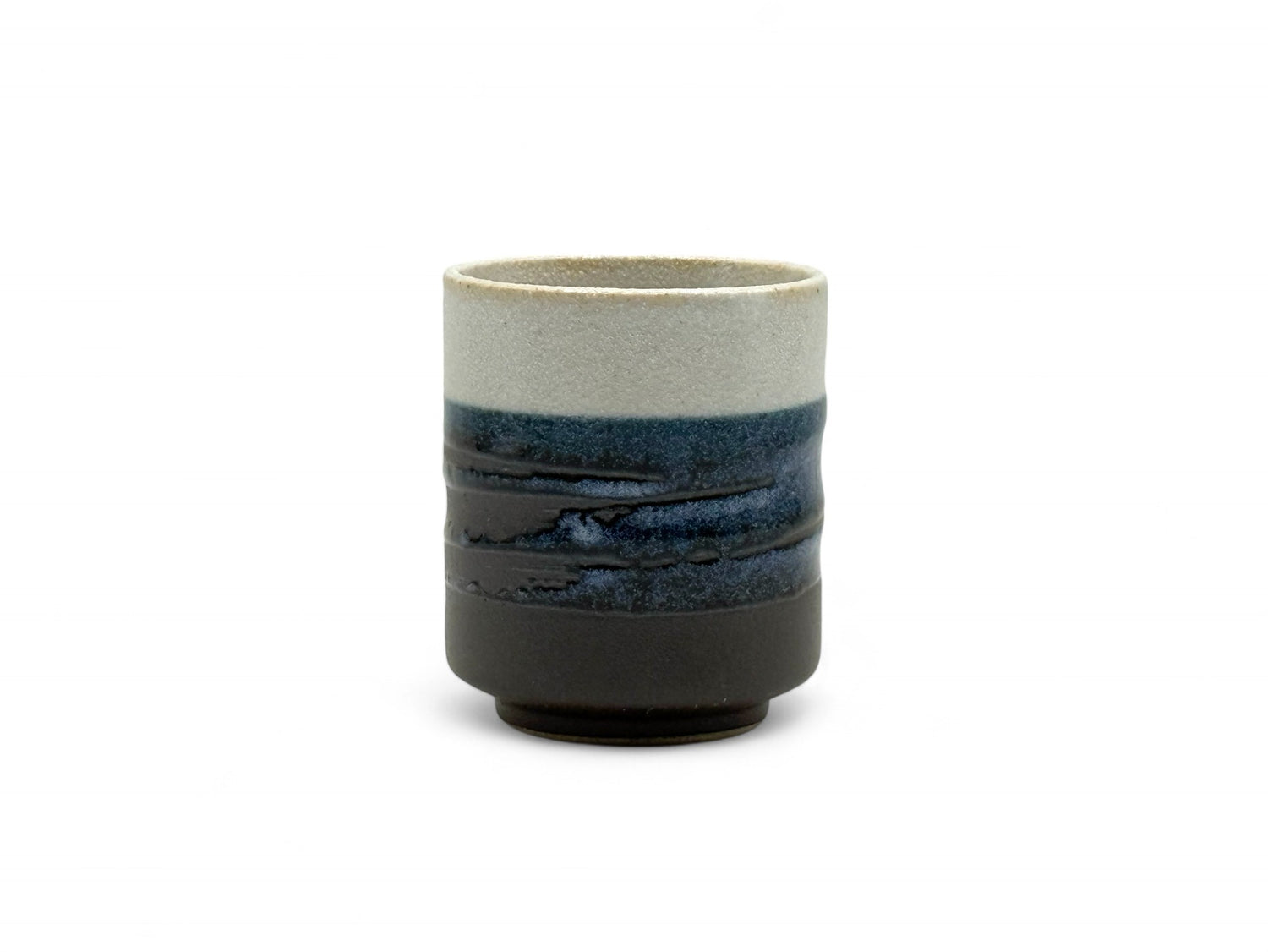 Iga Hatsushimo Blue Mino-yaki Yunomi - Japanese Teacup