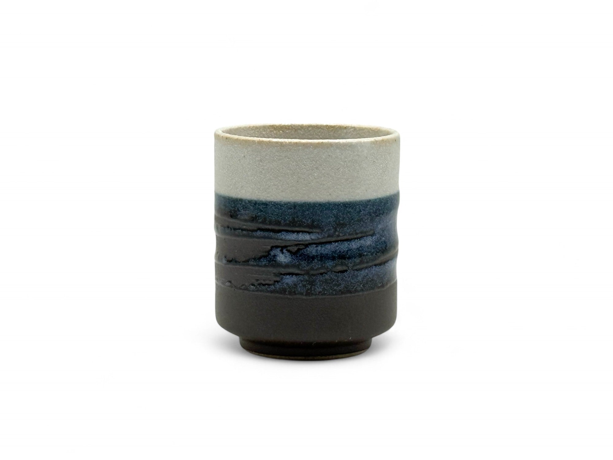 Iga Hatsushimo Blue Mino-yaki Yunomi - Japanese Teacup