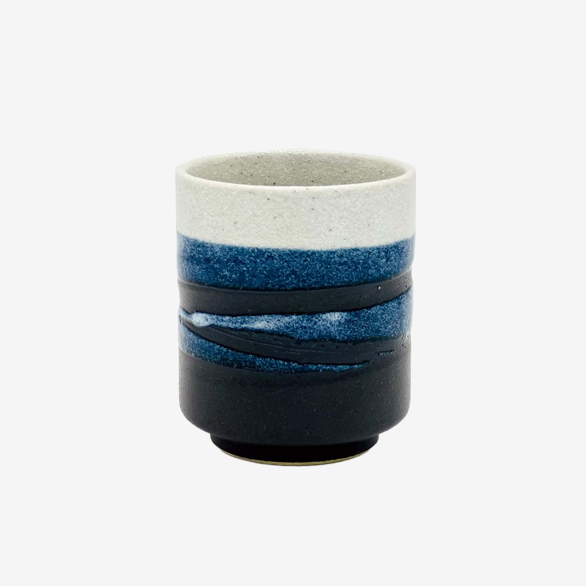 Iga Hatsushimo Black Yunomi - Japanese Teacup Teaware Inoue Tea