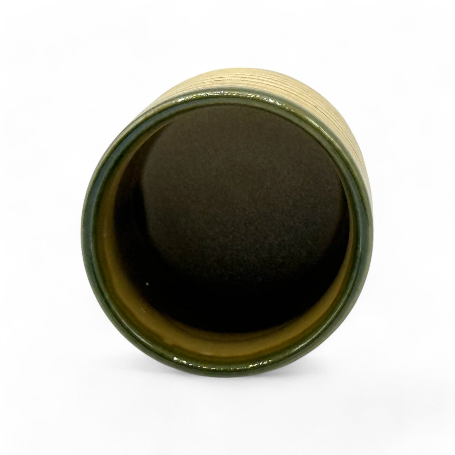 Obe Kinose Yellow Mino-yaki Yunomi - Japanese Teacup