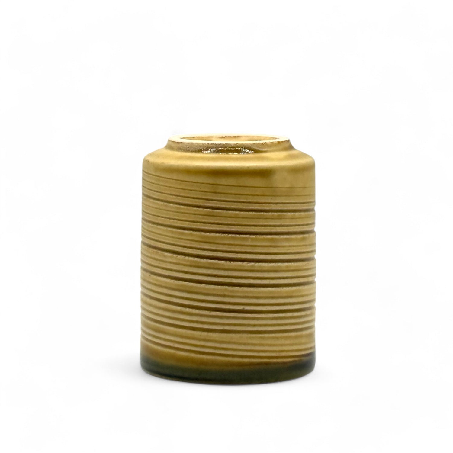 Obe Kinose Yellow Mino-yaki Yunomi - Japanese Teacup