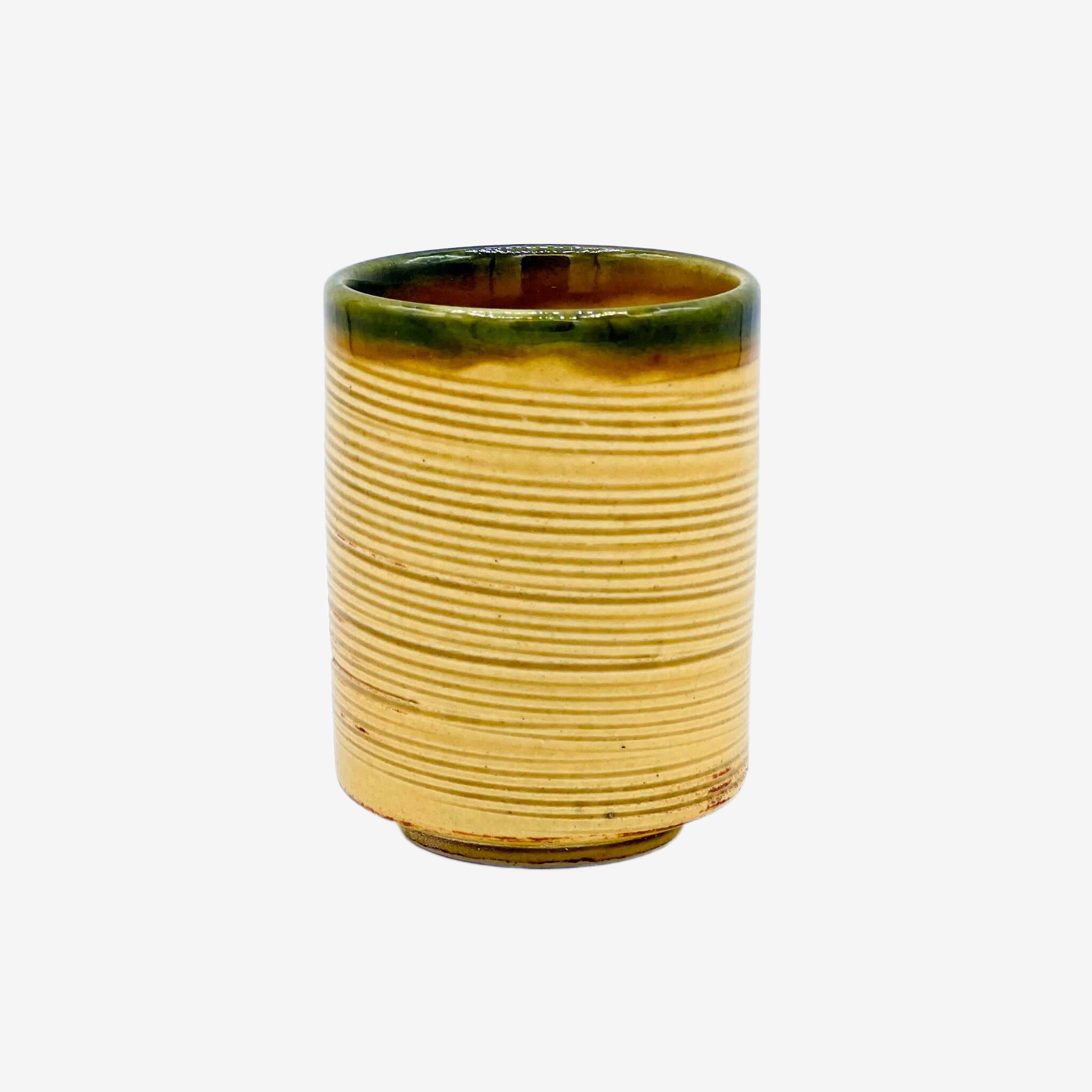 Obe Kinose Yellow Yunomi - Japanese Teacup Teaware Inoue Tea