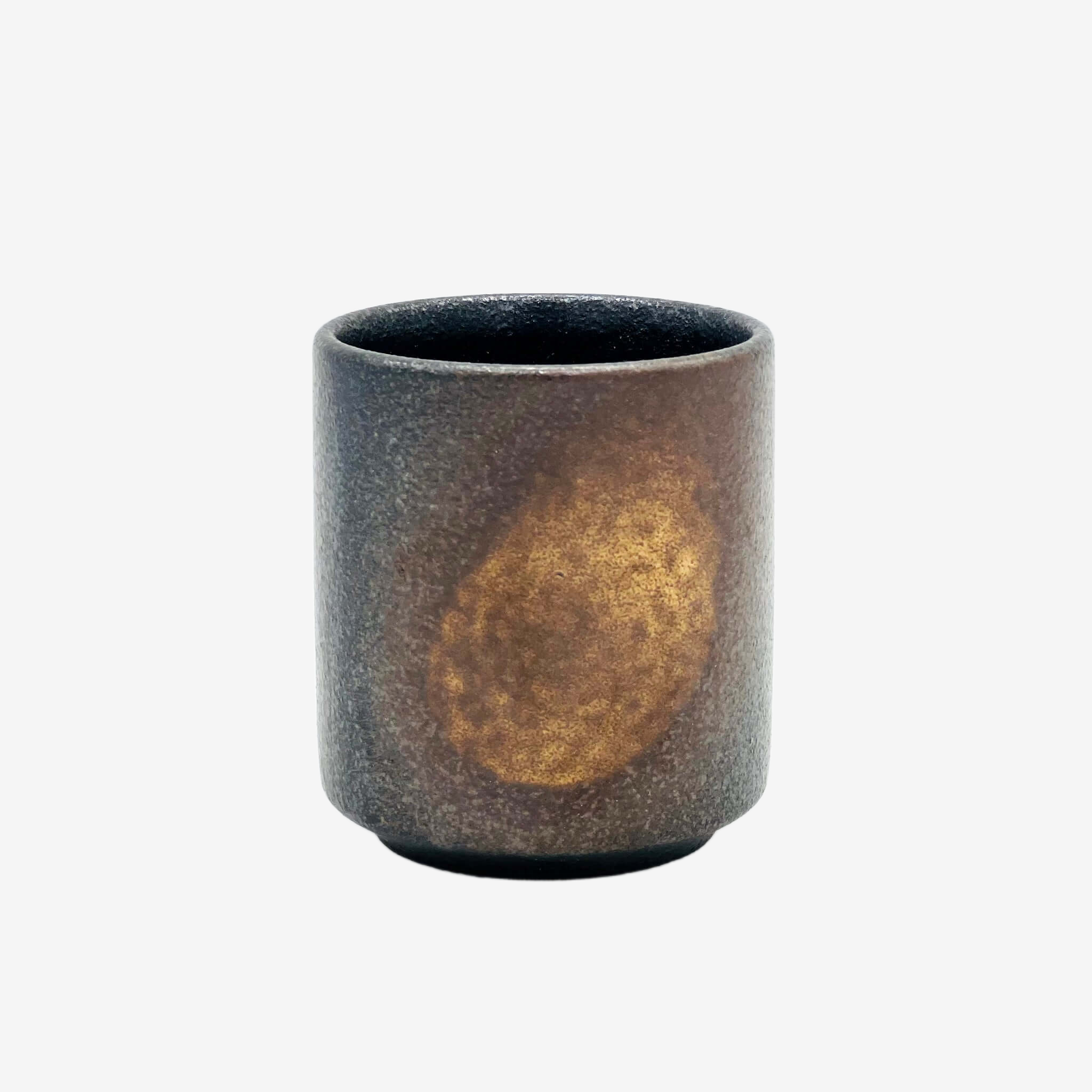 Kokubi Bizen Black Yunomi - Japanese Teacup Teaware Inoue Tea