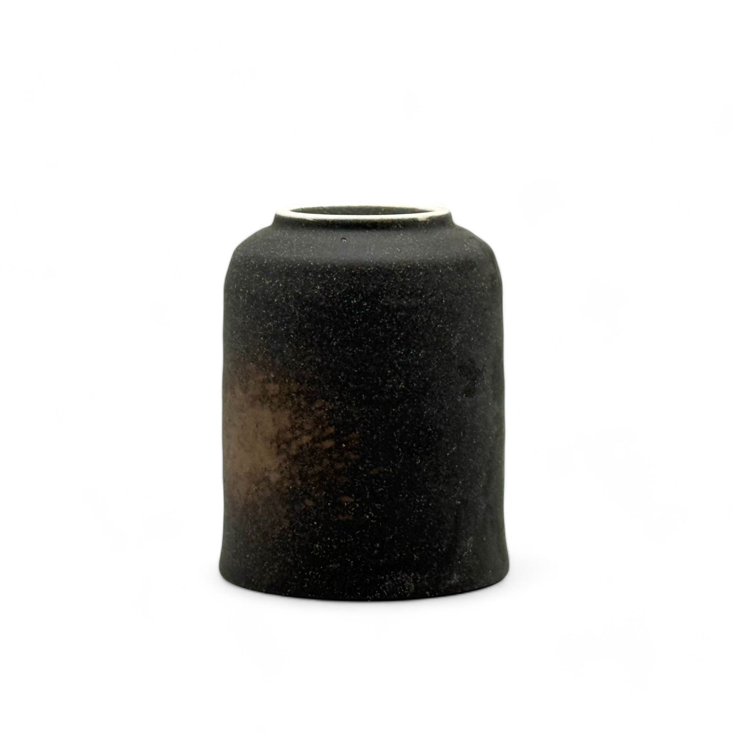 Kuro Iga Black Mino-yaki Yunomi - Japanese Teacup