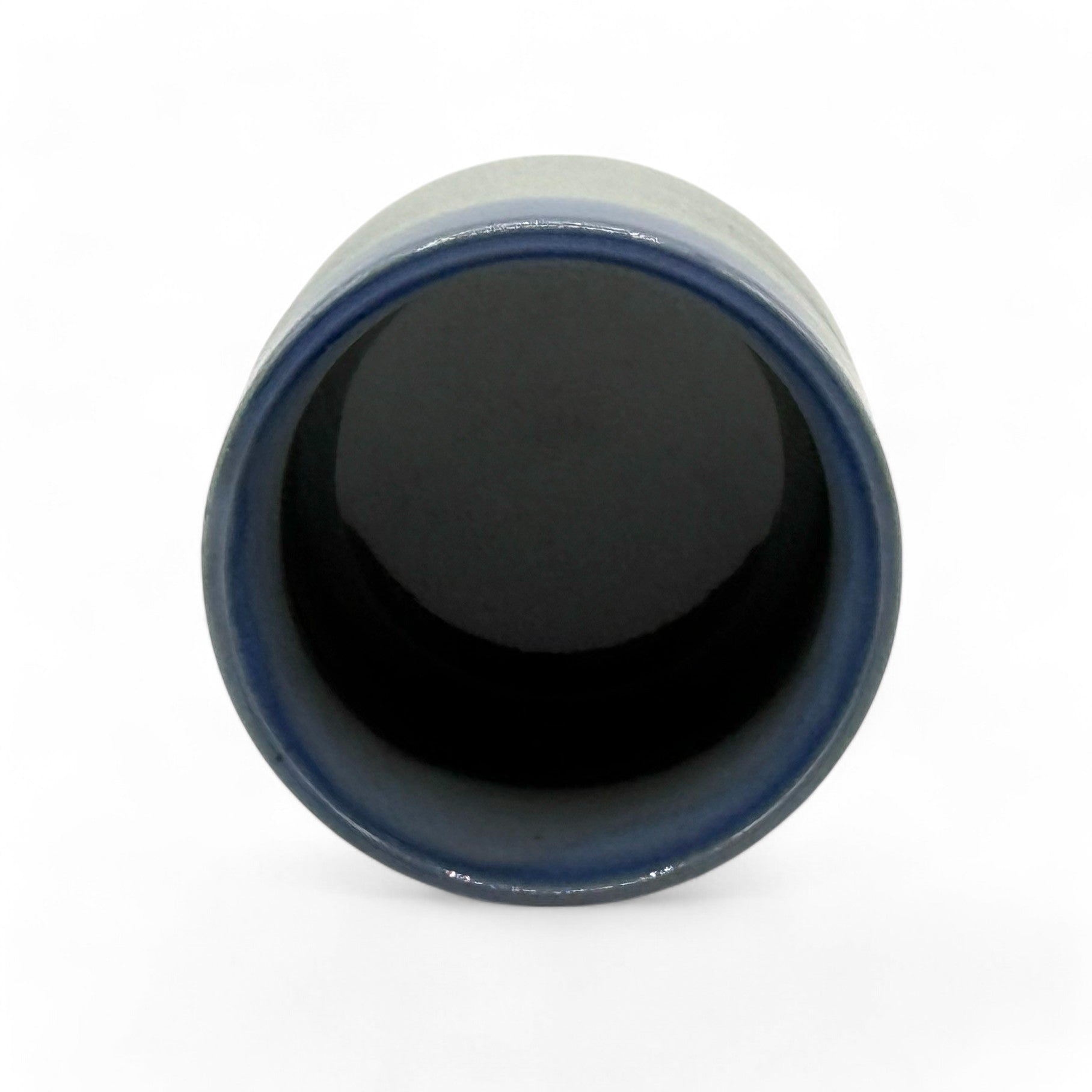 Aobuchi Blue Mino-yaki Yunomi - Japanese Teacup