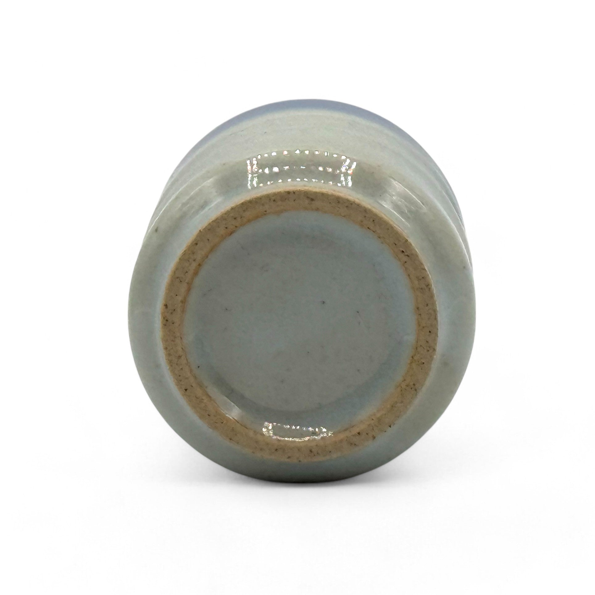 Aobuchi Blue Mino-yaki Yunomi - Japanese Teacup