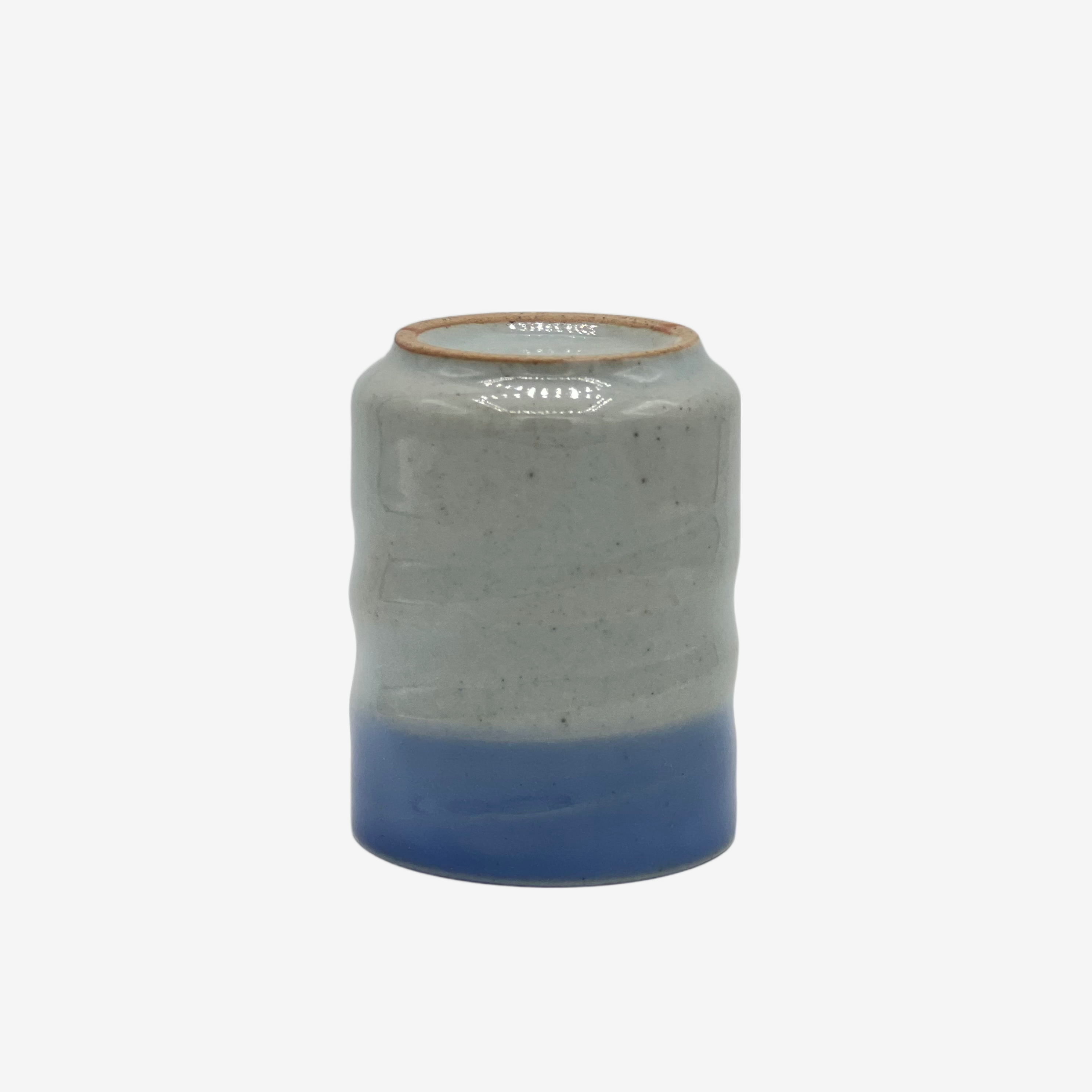 Aobuchi Blue Yunomi - Japanese Teacup Teaware Inoue Tea