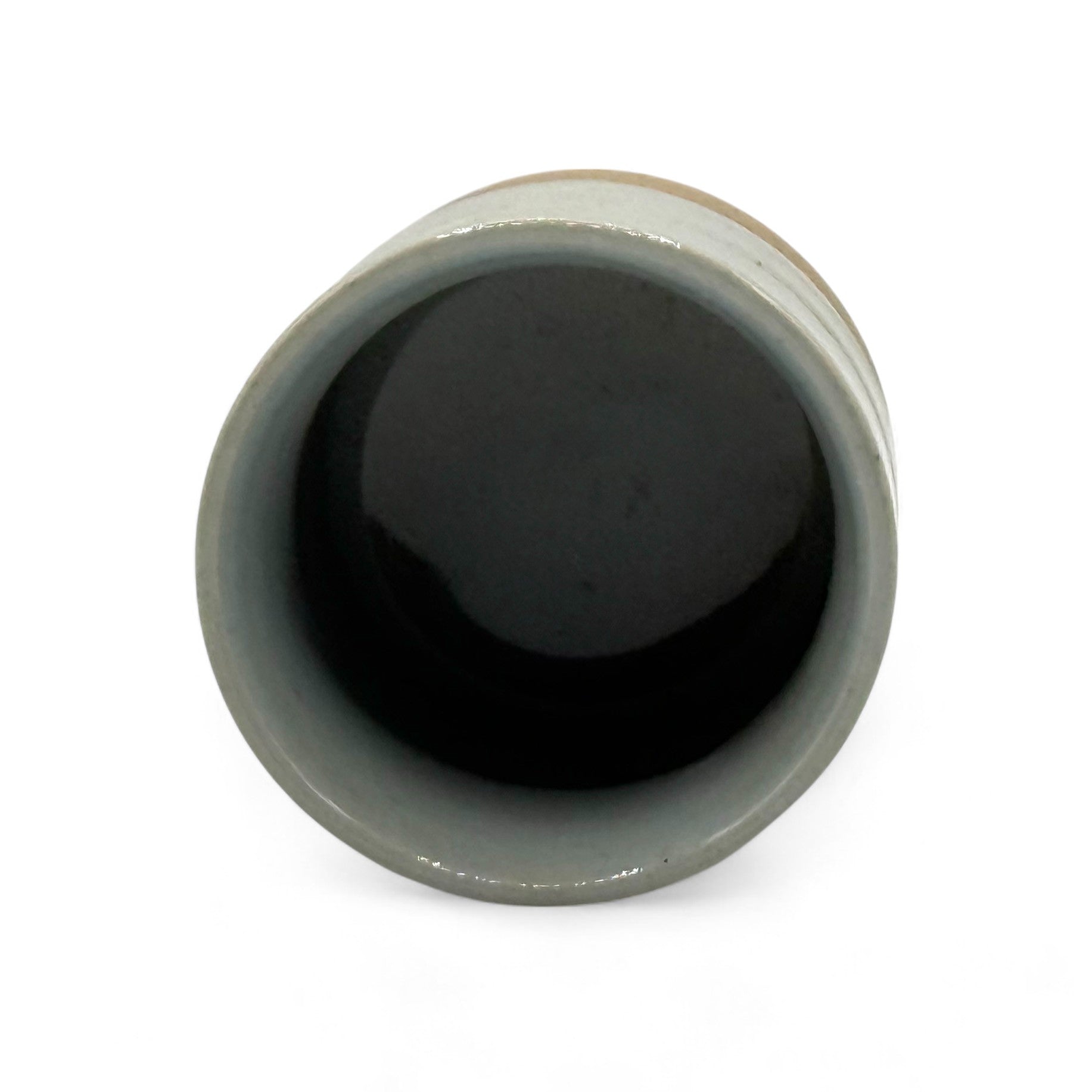 Unofu Sendan Gray Mino-yaki Yunomi - Japanese Teacup