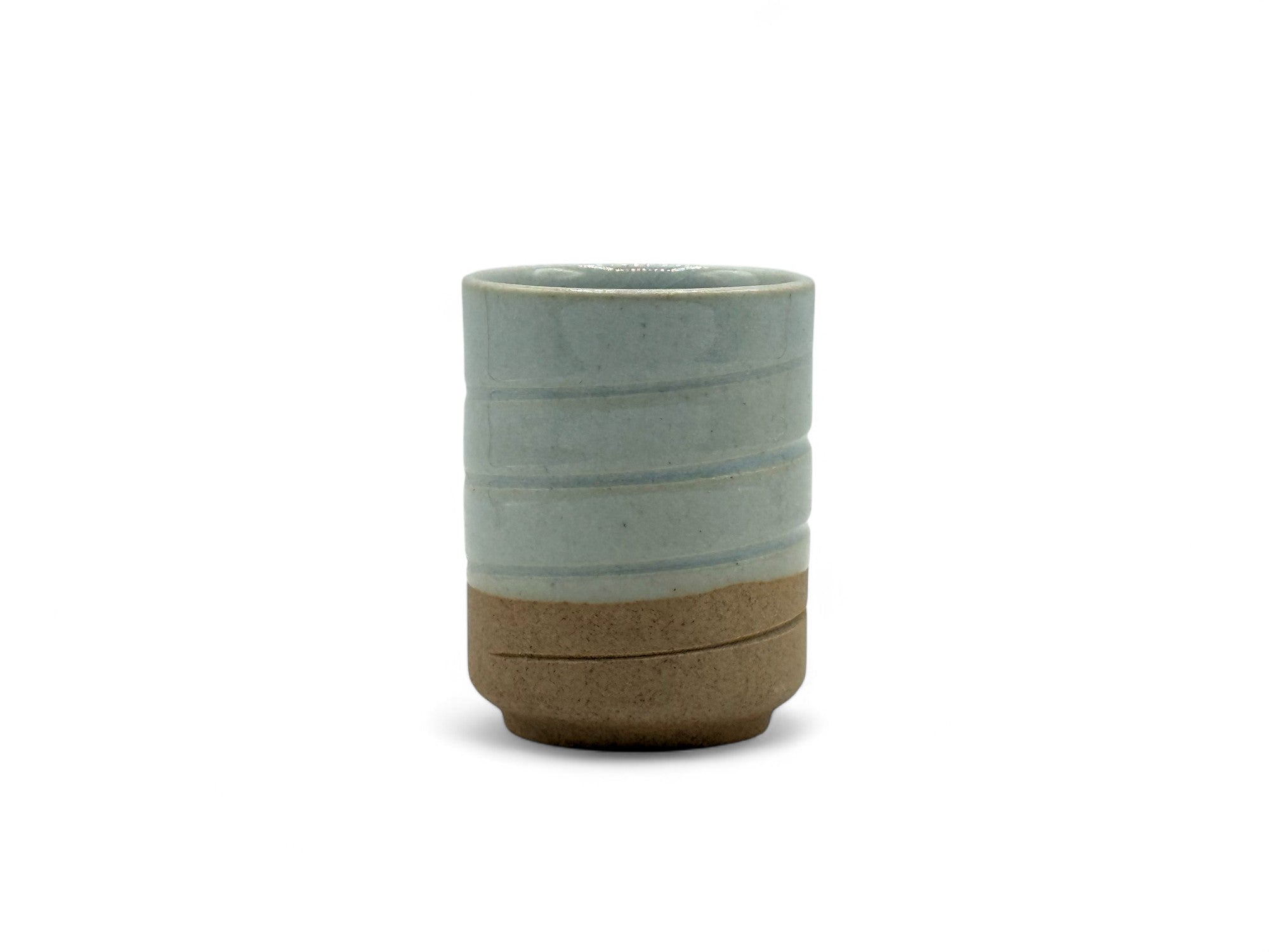 Unofu Sendan Gray Mino-yaki Yunomi - Japanese Teacup