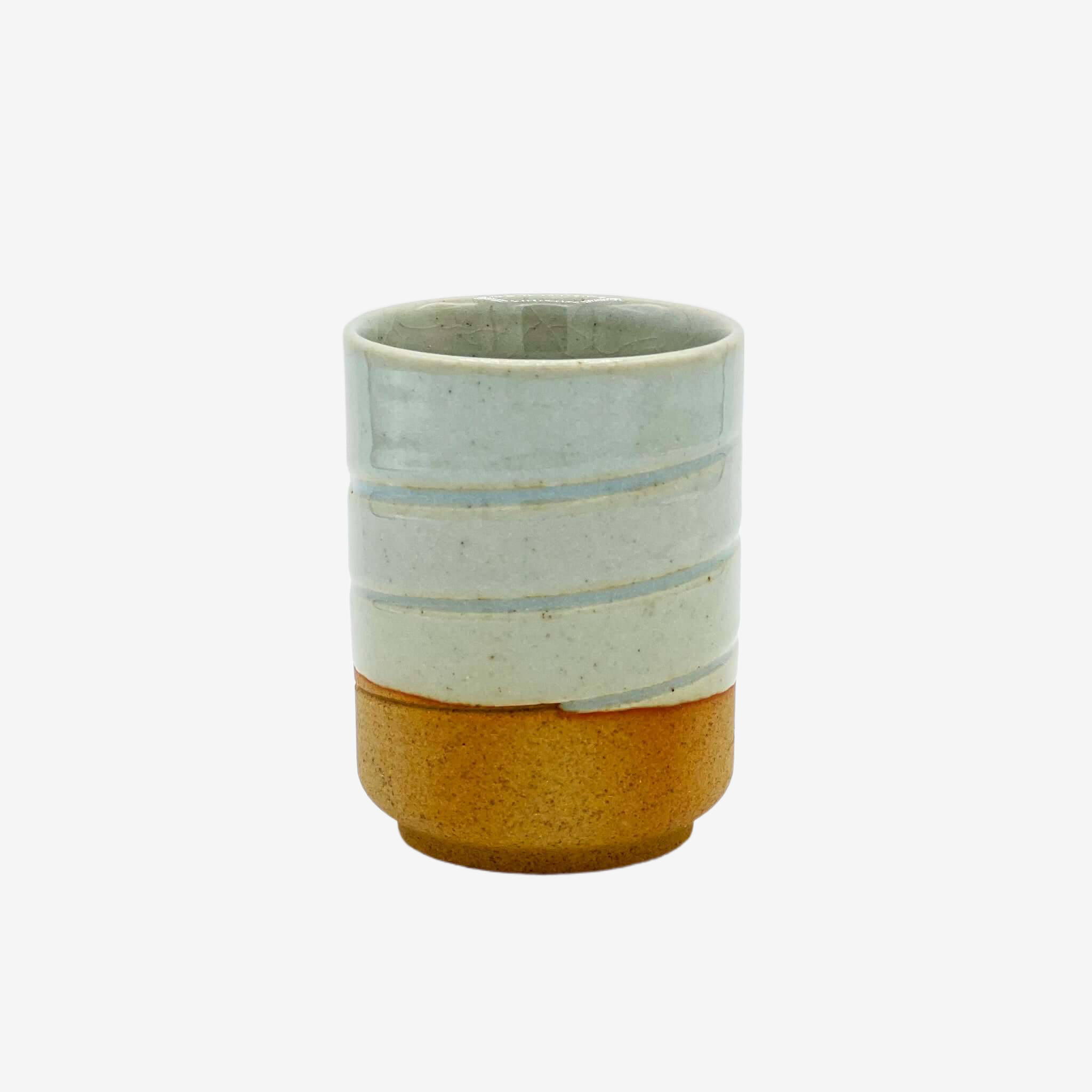 Unofu Sendan Gray Yunomi - Japanese Teacup Teaware Inoue Tea