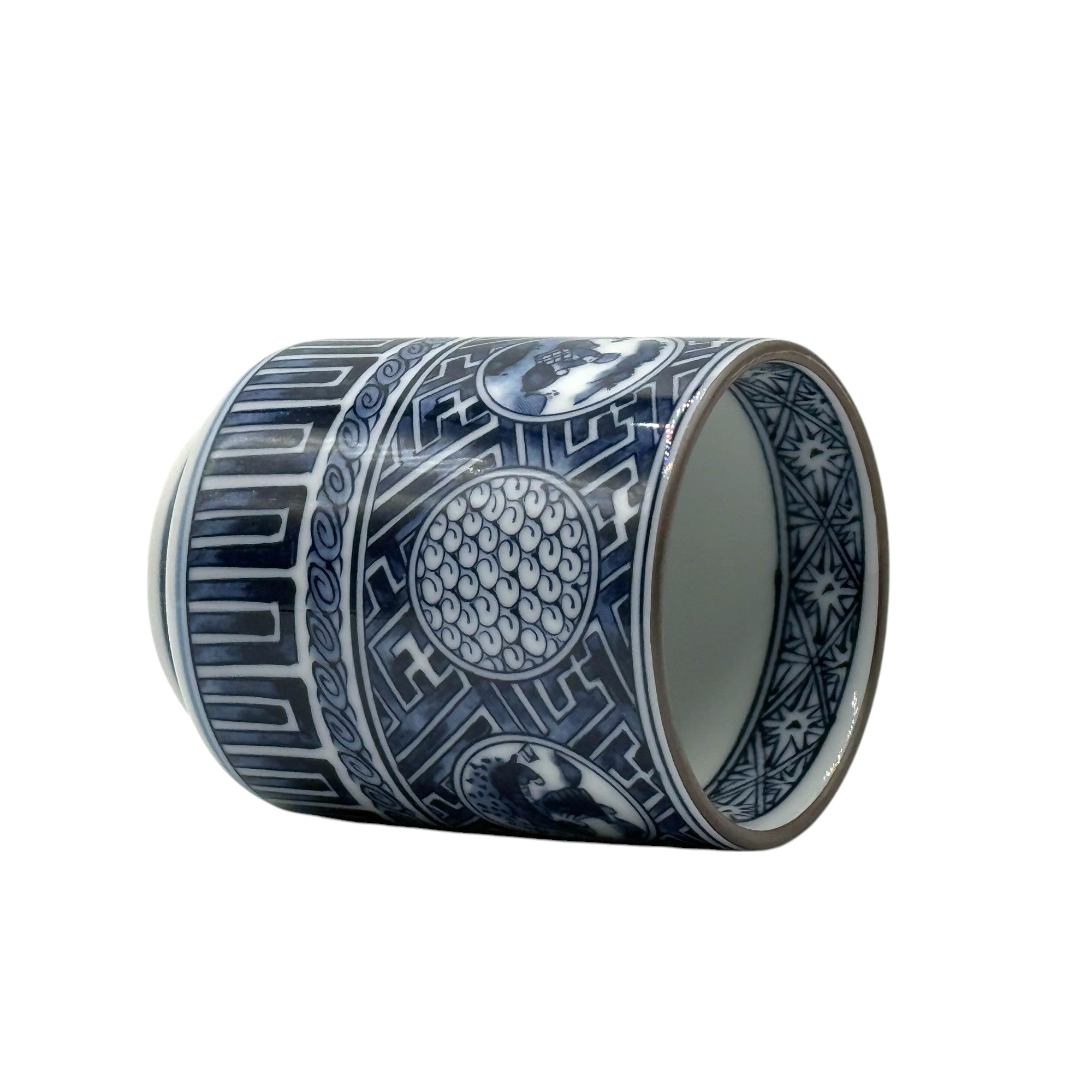 Kyomaru Blue Mino-yaki Yunomi - Japanese Teacup