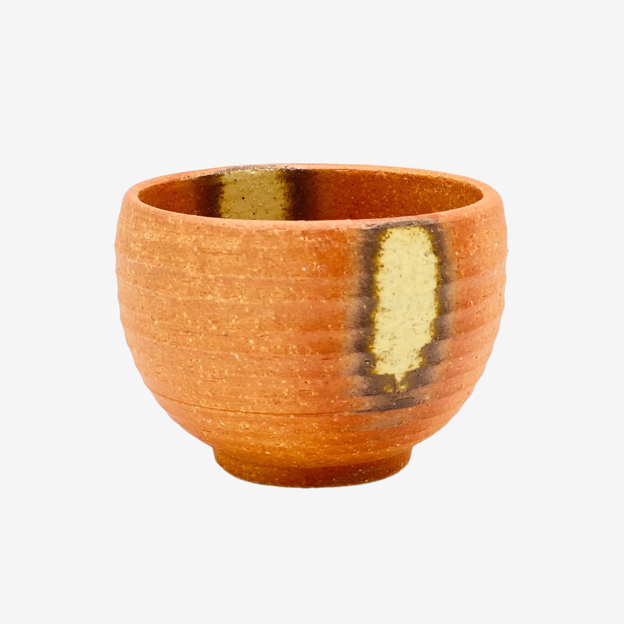 Iga Hiro Red Ippuku Yunomi - Japanese Teacup Teaware Inoue Tea