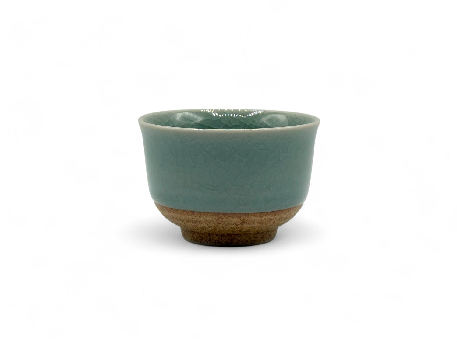 Seiji Celadon Green Wide Yunomi - Japanese Sencha Teacup