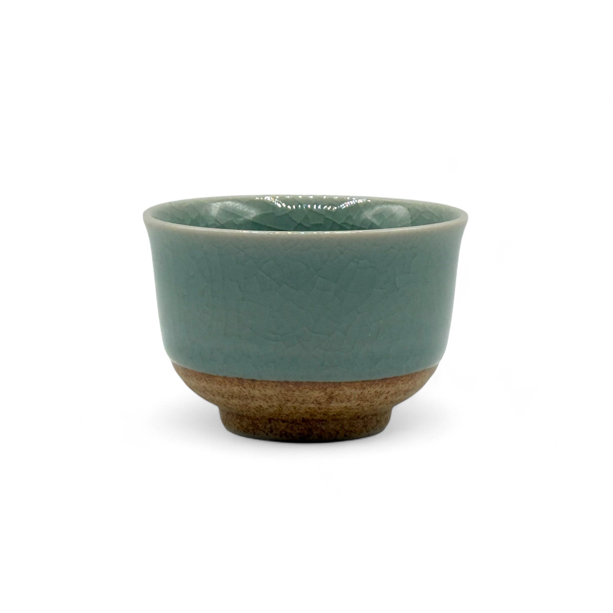 Seiji Celadon Green Wide Yunomi - Japanese Sencha Teacup