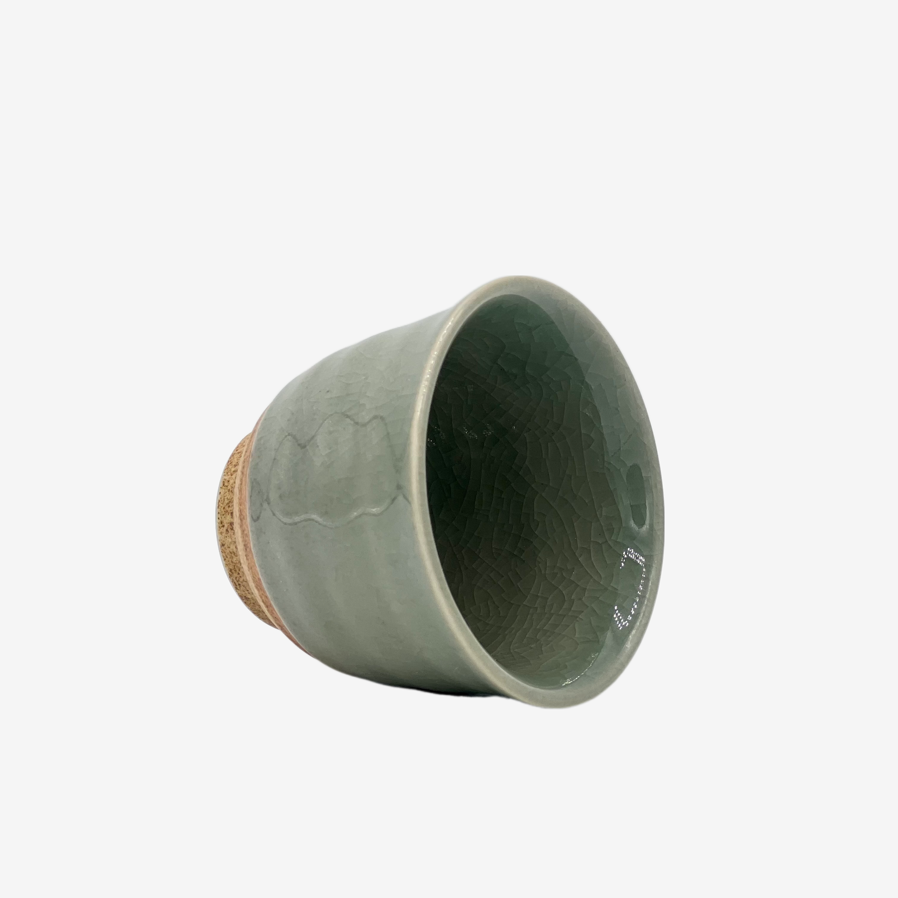Seiji Celadon Sencha Tall Yunomi - Japanese Teacup Teaware Inoue Tea