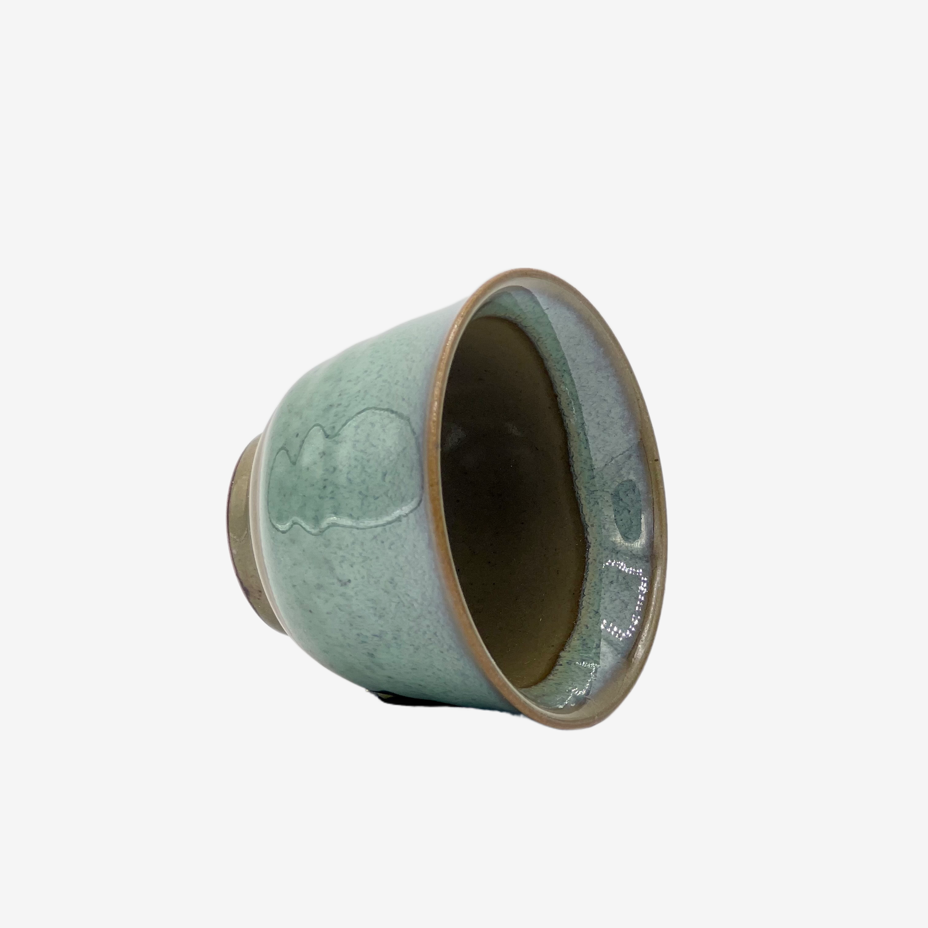 Kin Kama Blue Sencha Yunomi - Japanese Teacup Teaware Inoue Tea