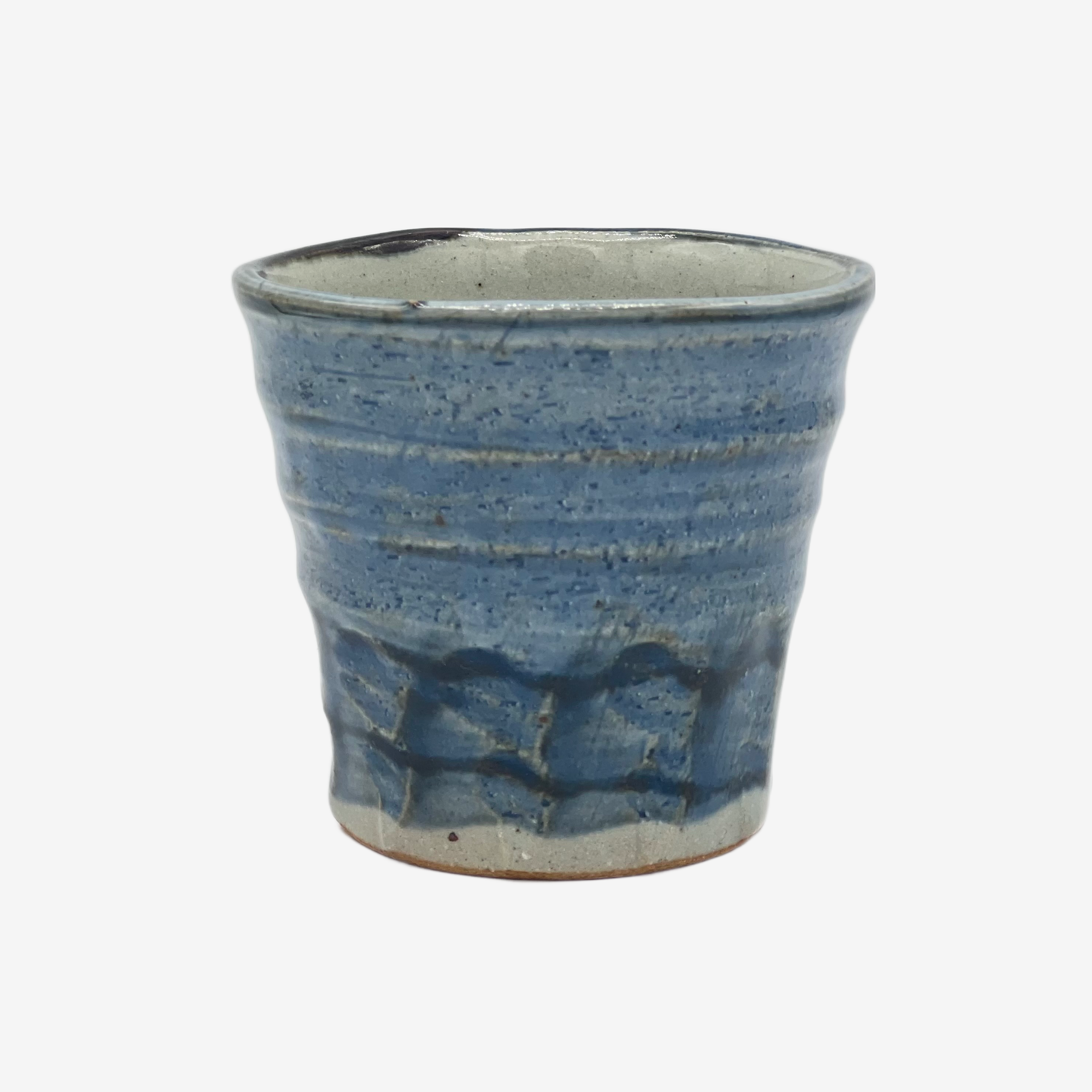Yōhen Gosu Blue Yunomi - Japanese Teacup Teaware Inoue Tea