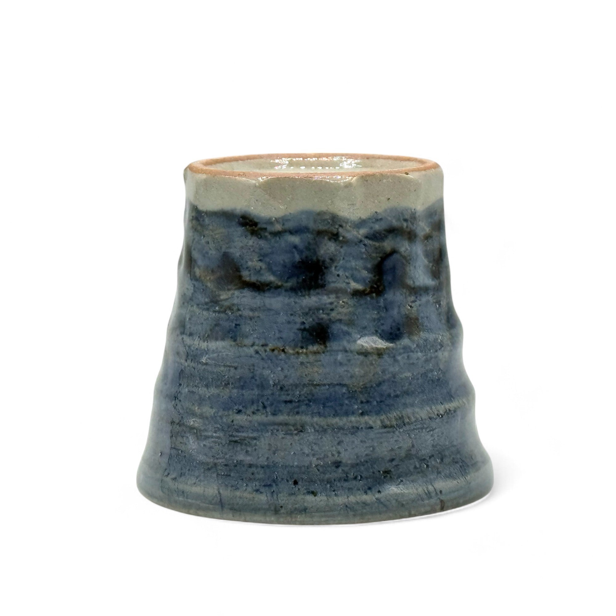 Yohen Gosu Blue Mino-yaki Yunomi - Japanese Teacup