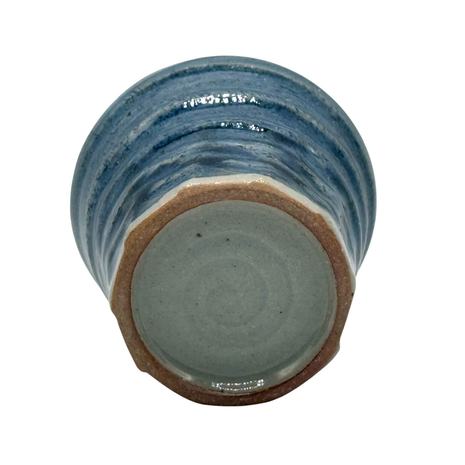 Yohen Gosu Blue Mino-yaki Yunomi - Japanese Teacup