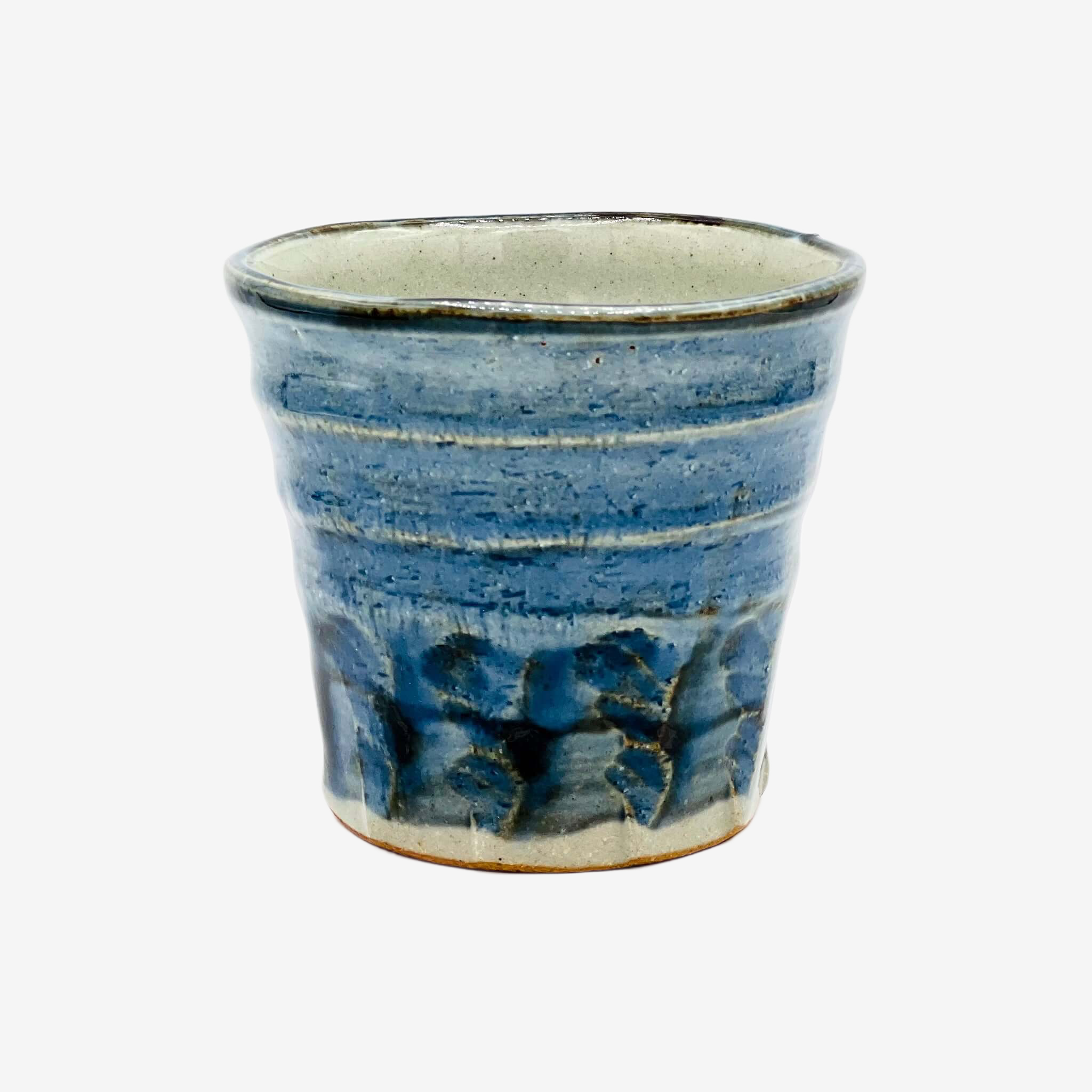 Yōhen Gosu Blue Yunomi - Japanese Teacup Teaware Inoue Tea