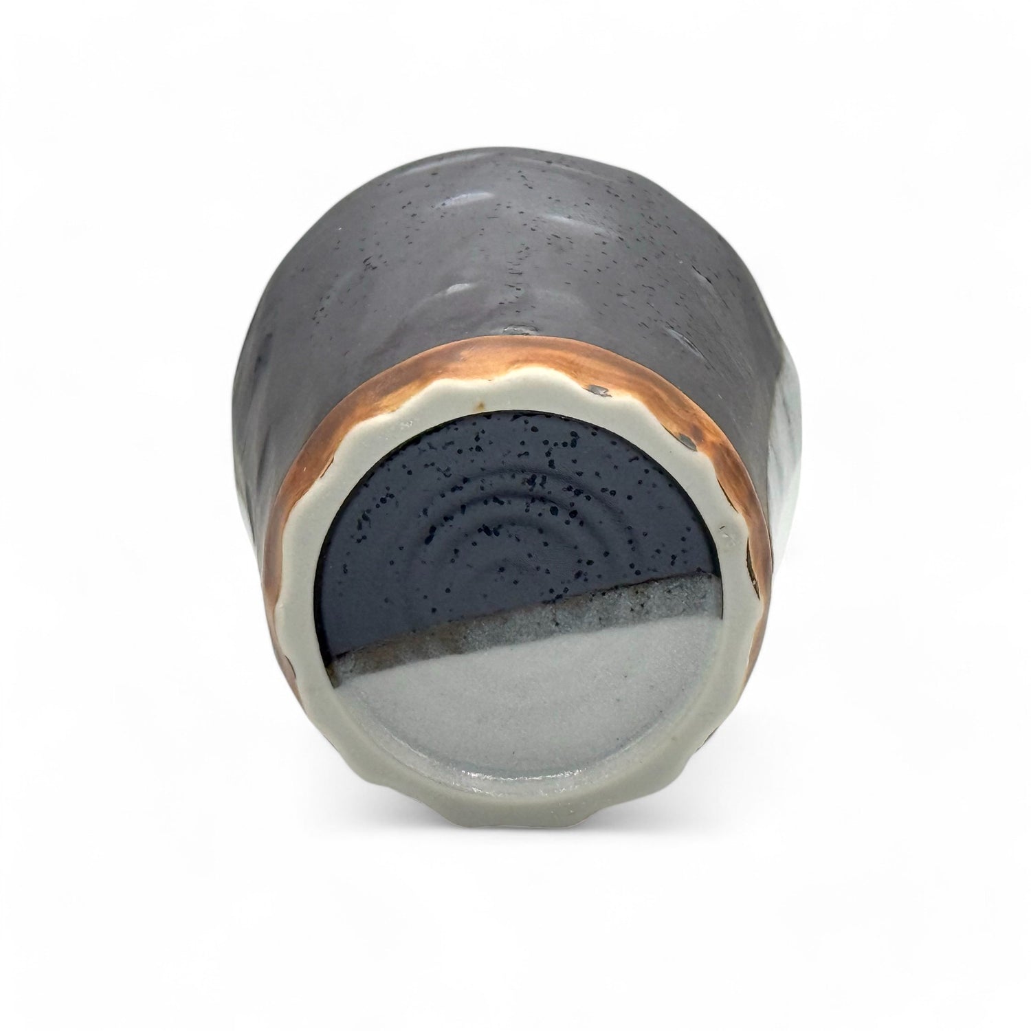 Nuriwake Stone White Mino-yaki Yunomi - Japanese Teacup