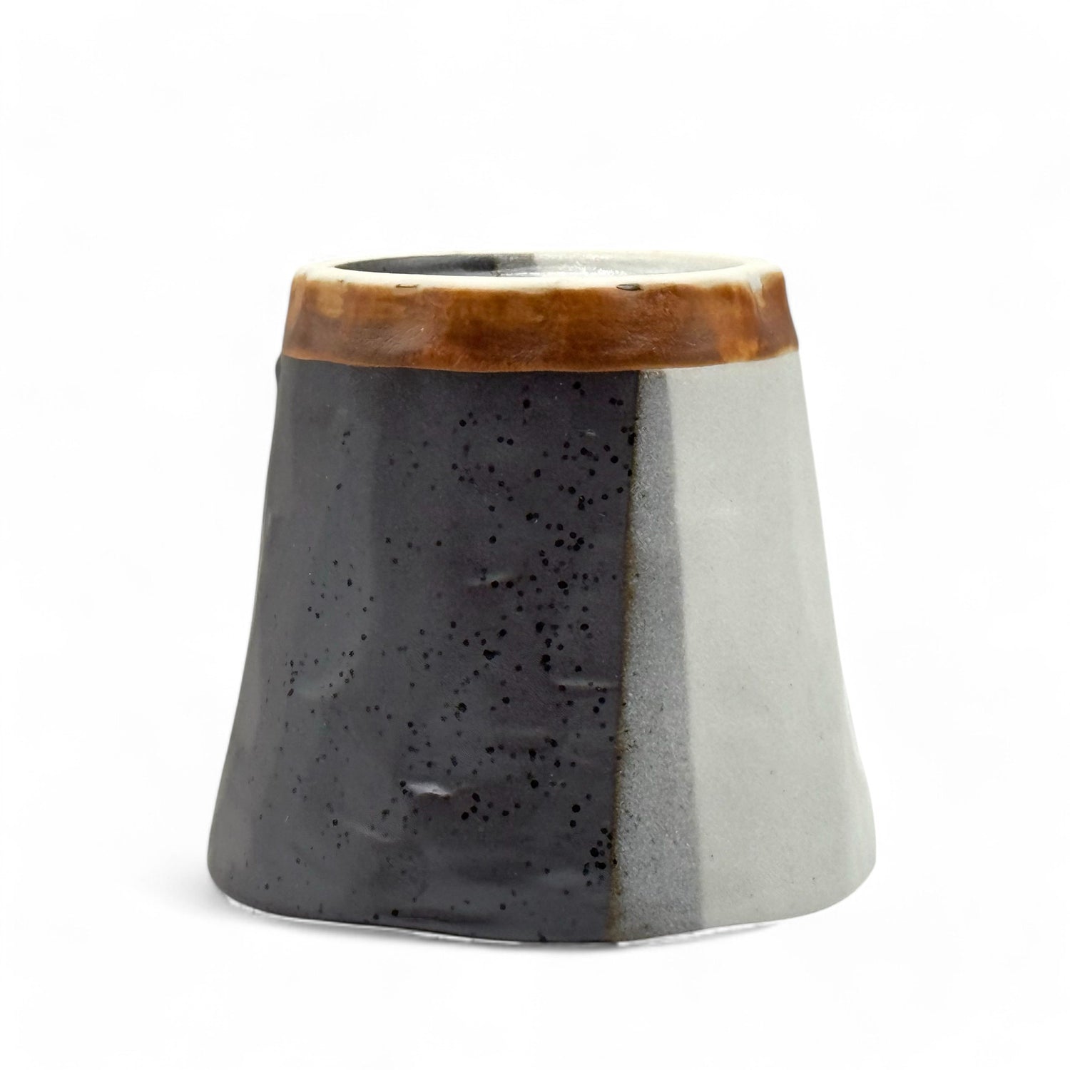 Nuriwake Stone White Mino-yaki Yunomi - Japanese Teacup